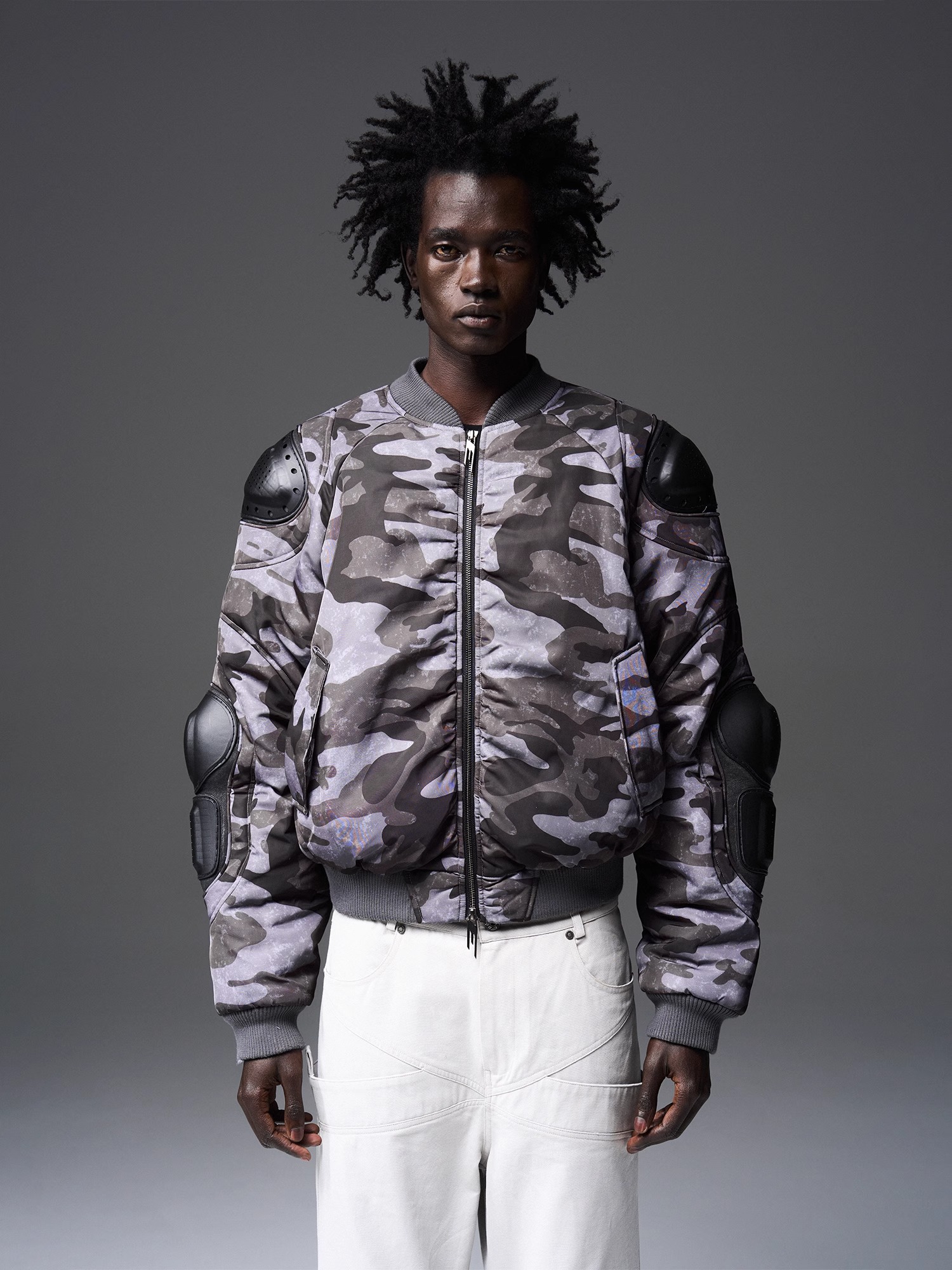 BLINDNOPLAN x BLACK8 24SS Heavy-duty Armor Apparatus Bomber Jacket