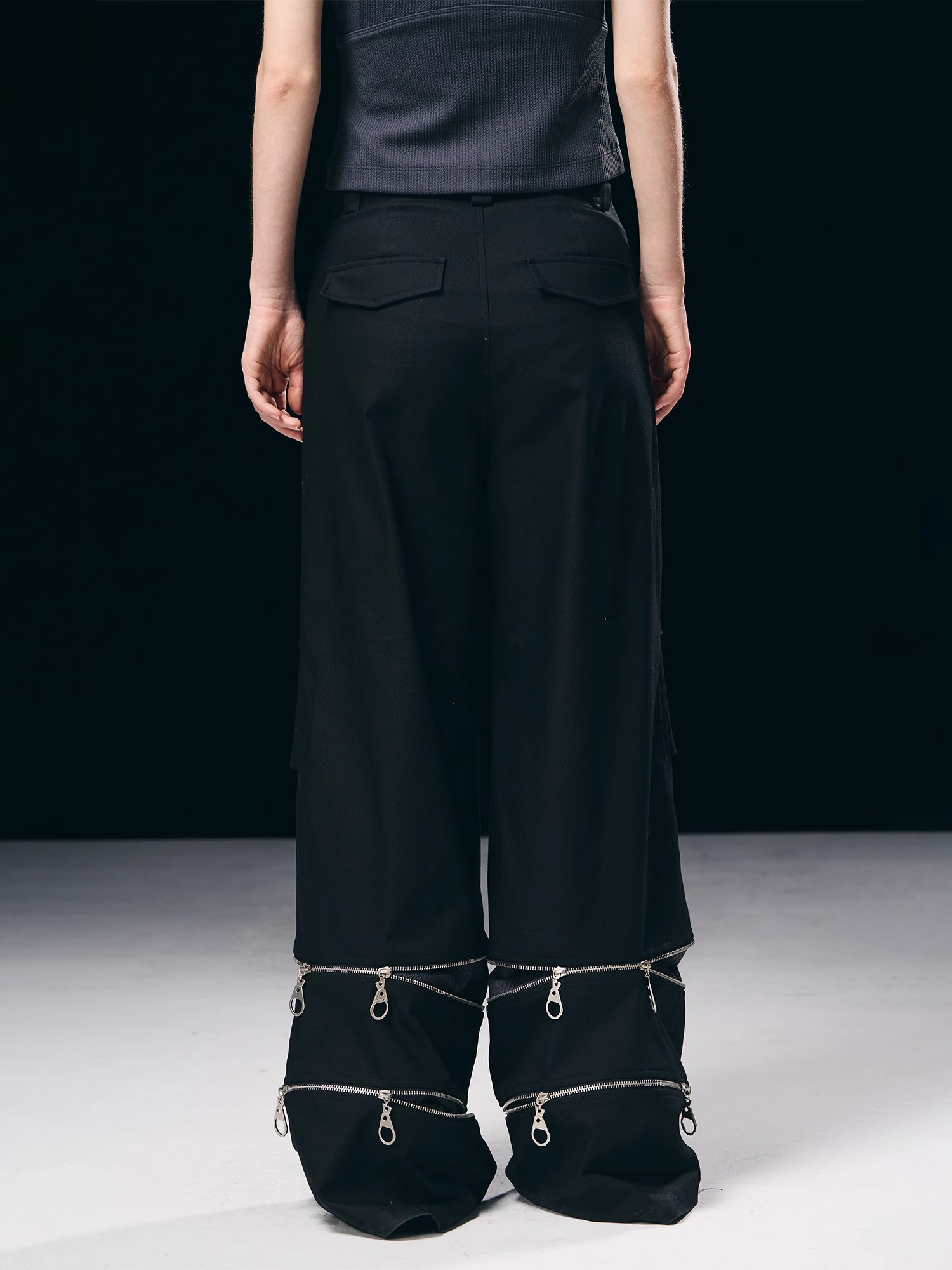 BORON ATOMS 23SS Double-Zip Plasticity Contour Pants