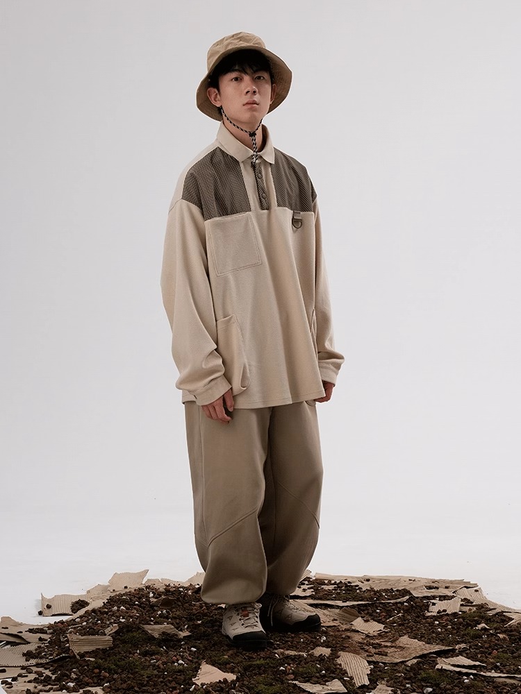 HALCYON 22AW Spliced Polo Shirt