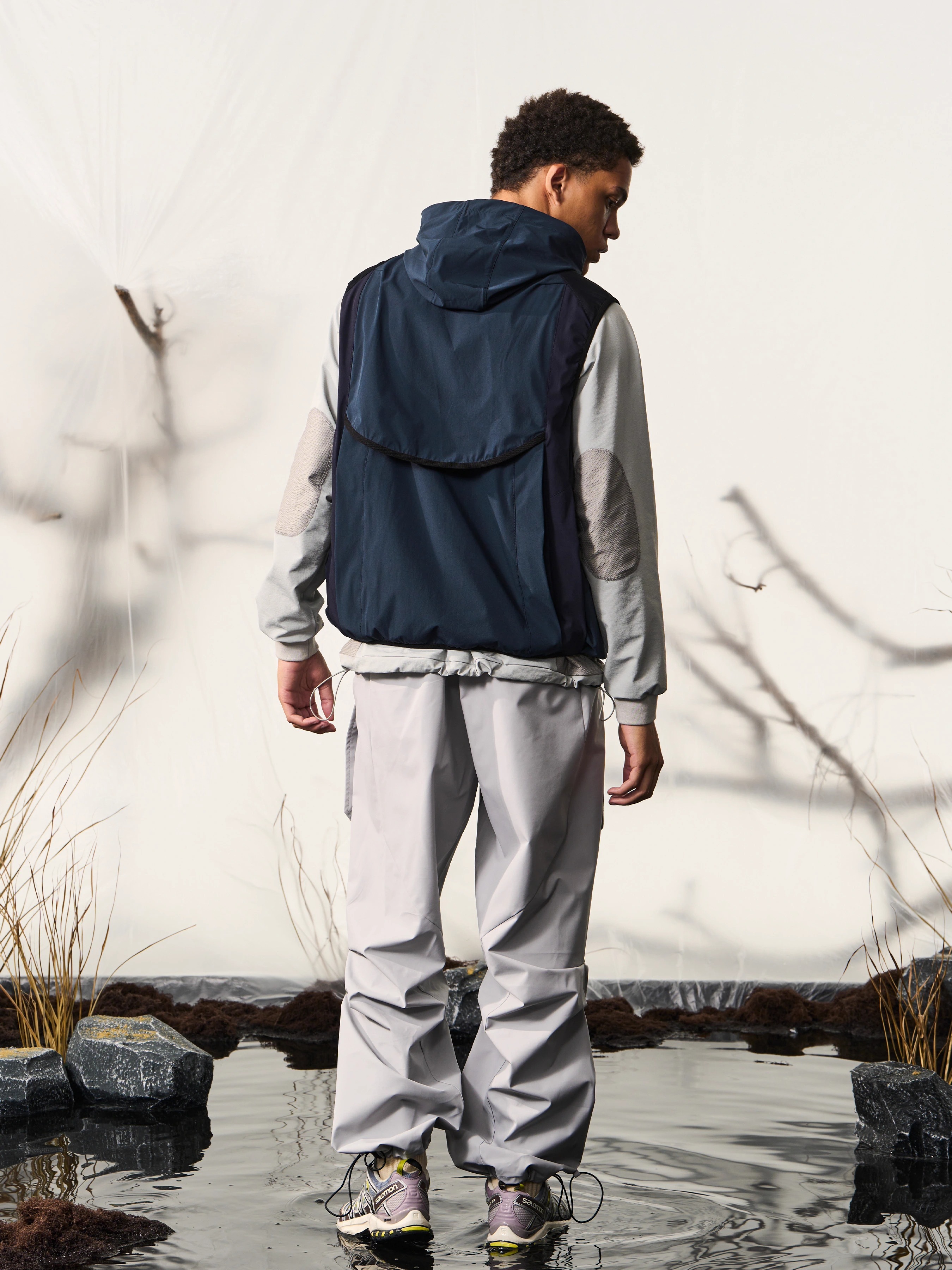 HALCYON 23AW 3-in-1 Chiffon Parachute Pants