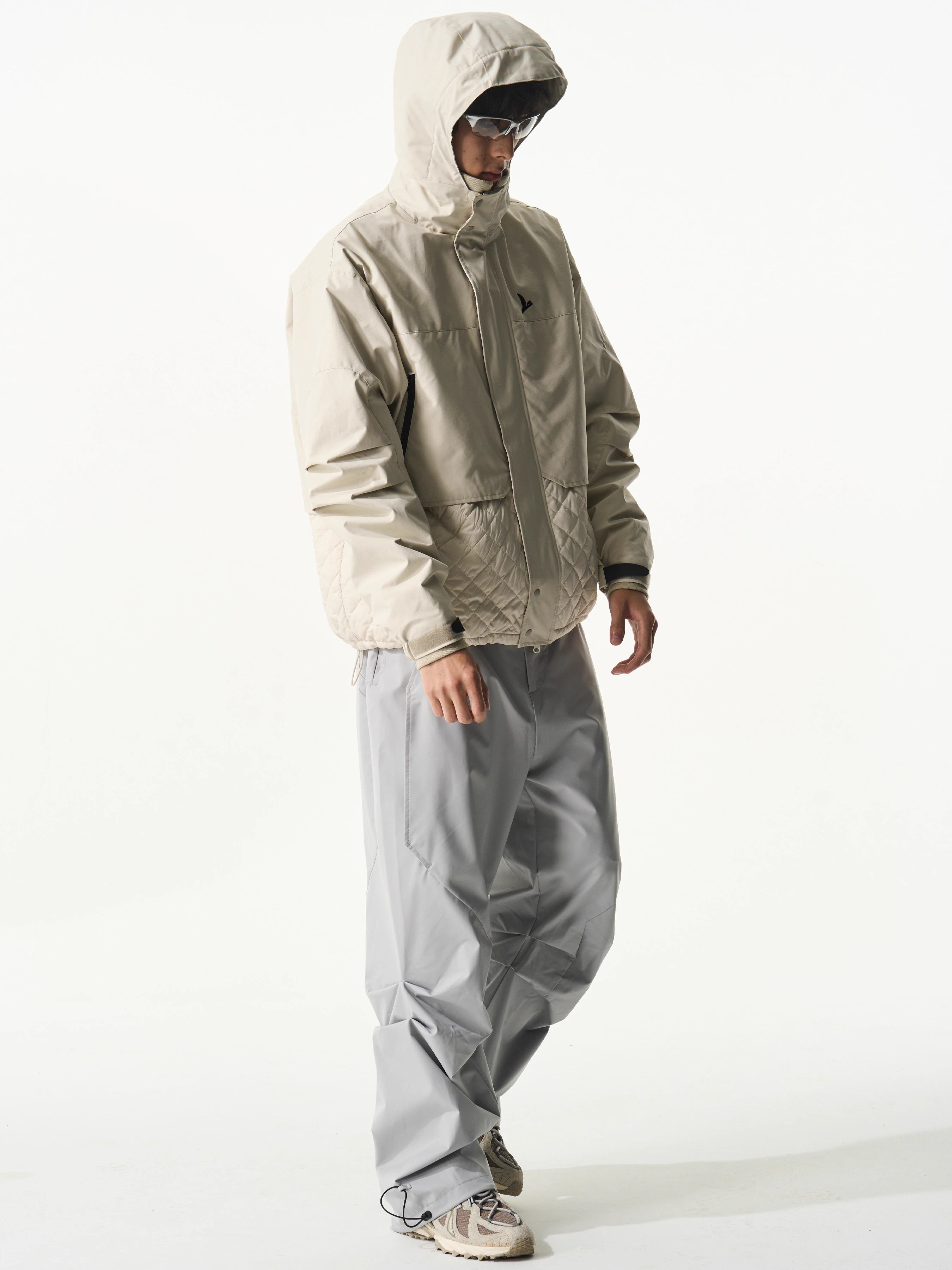 HALCYON 23AW 3-in-1 Waterproof Windproof Face Covering Shell Jacket
