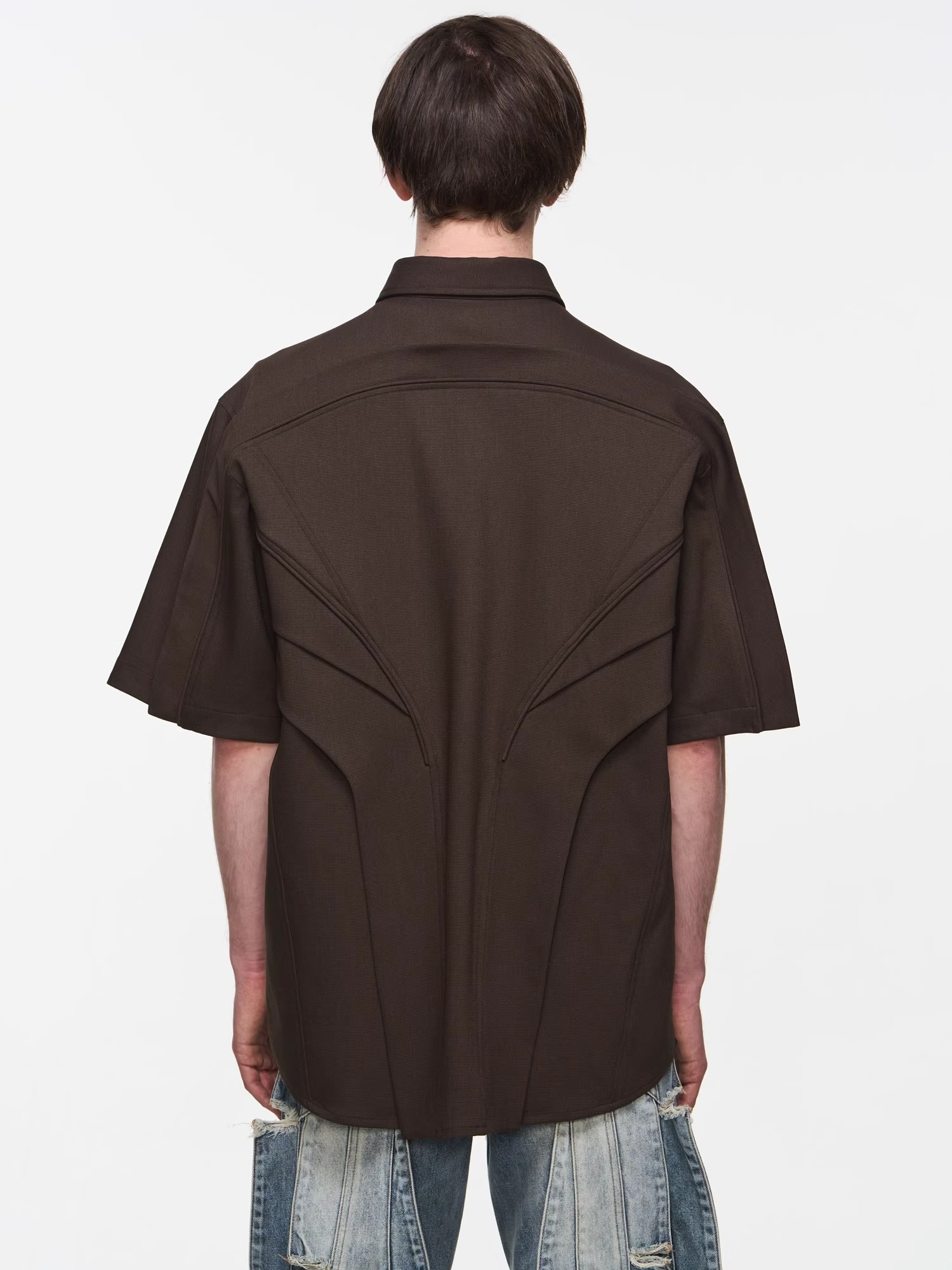 BLINDNOPLAN 24SS Sculptural Flap Short Sleeve Shirt
