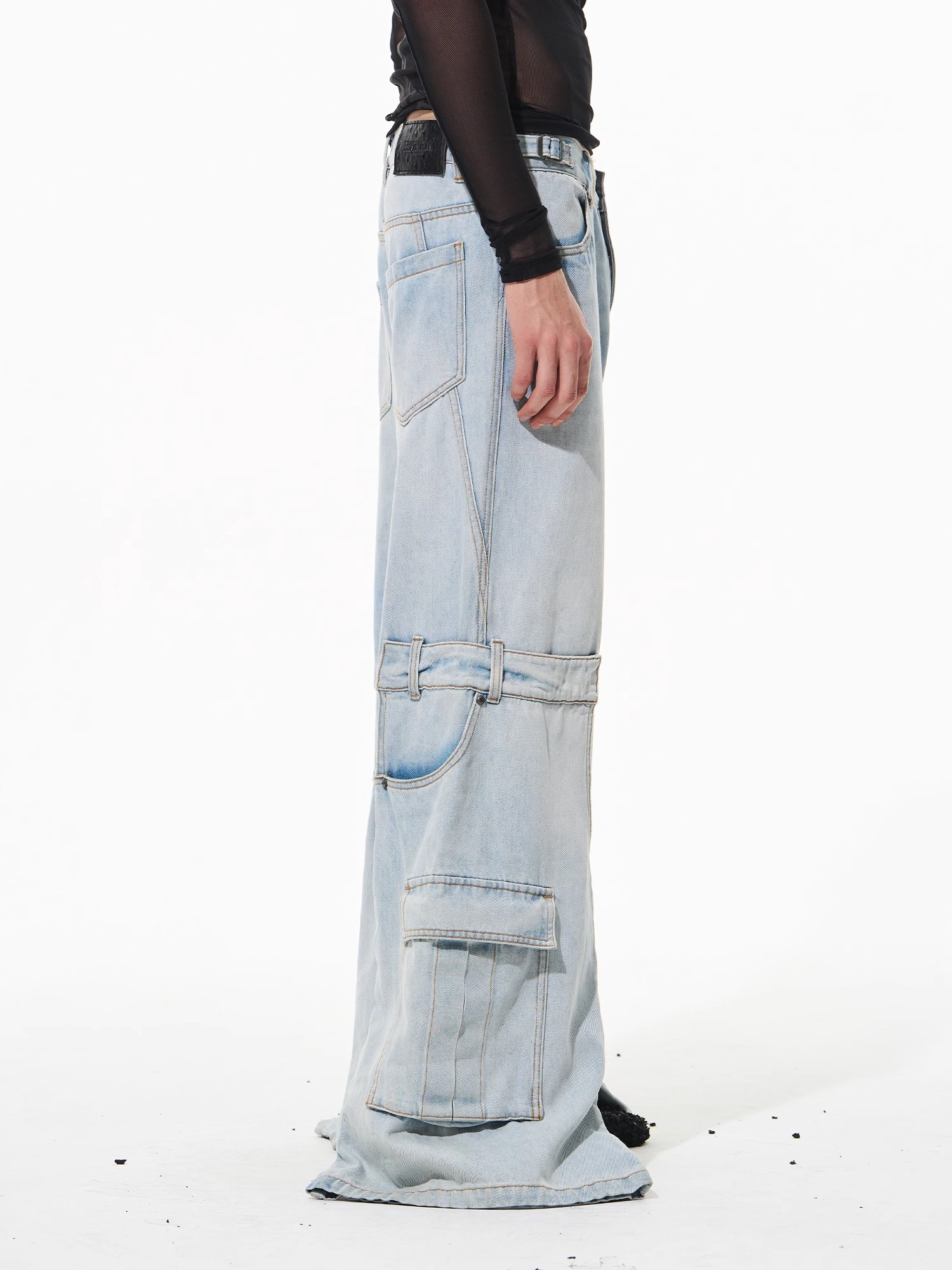 BLINDNOPLAN Dual Opening Visual Light Wash Denim Pants