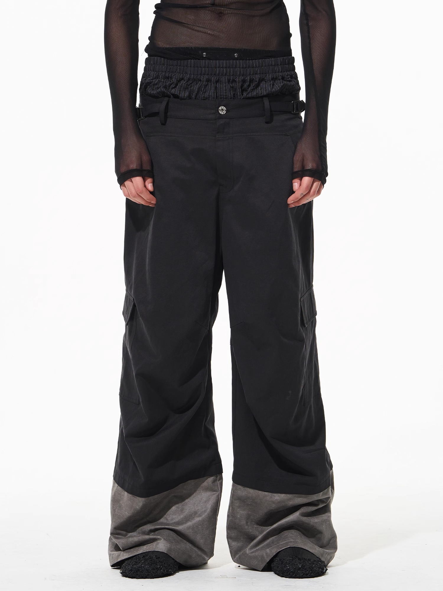 BLINDNOPLAN Faux Three-Layer Workwear Oversized Pants