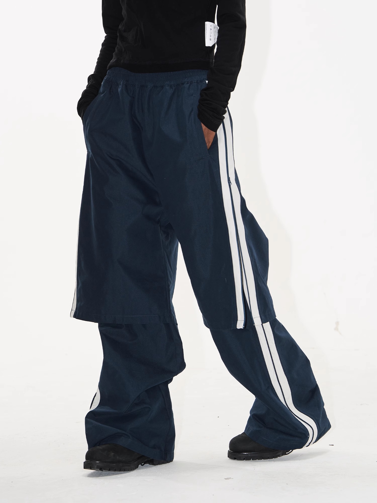 EXITMODE BY BLINDNOPLAN 25SS Dual-Layer Faux Two-Piece Track Pants