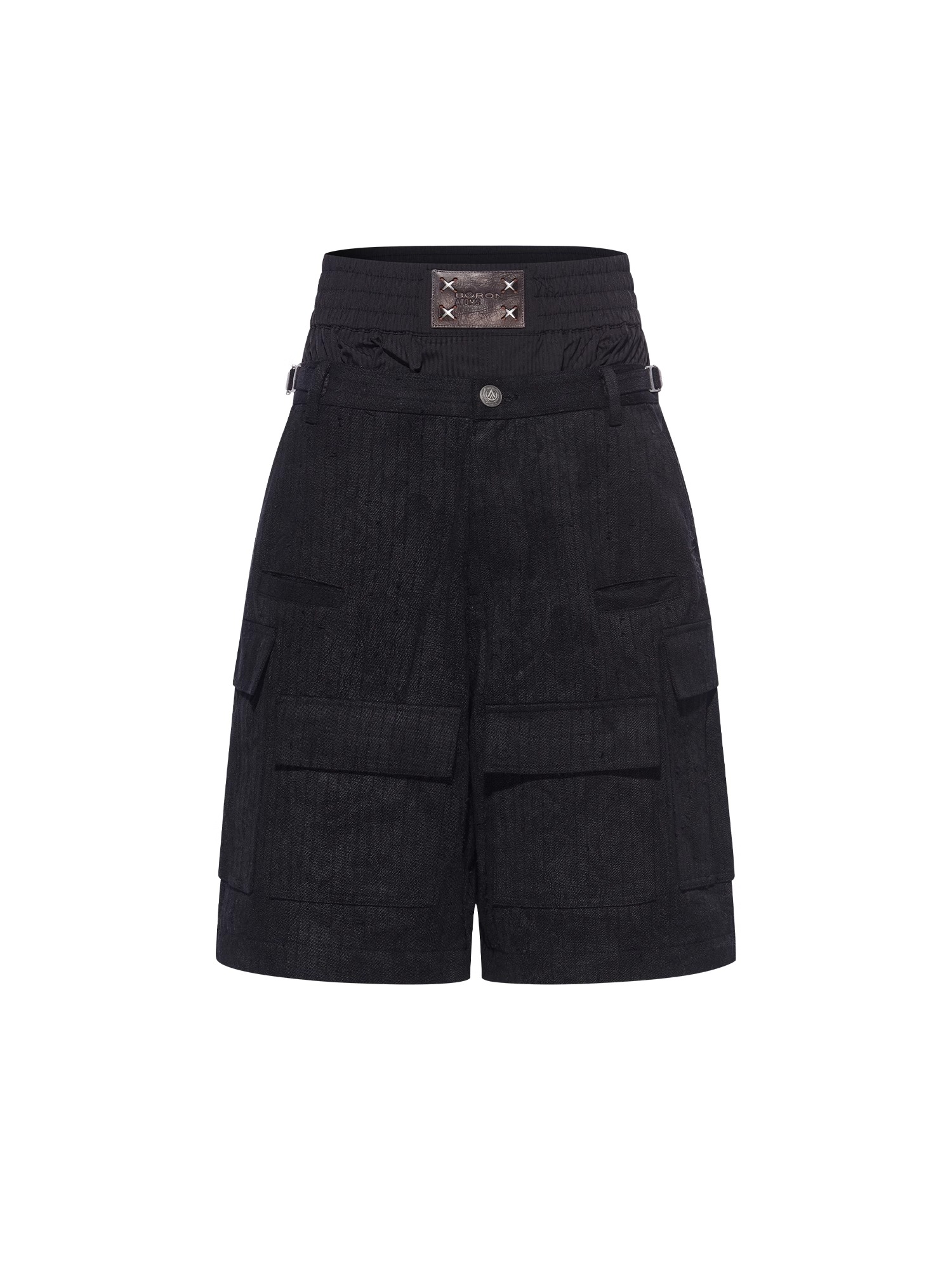 BORON ATOMS Double Waist Multi-Pocket Cargo Pants