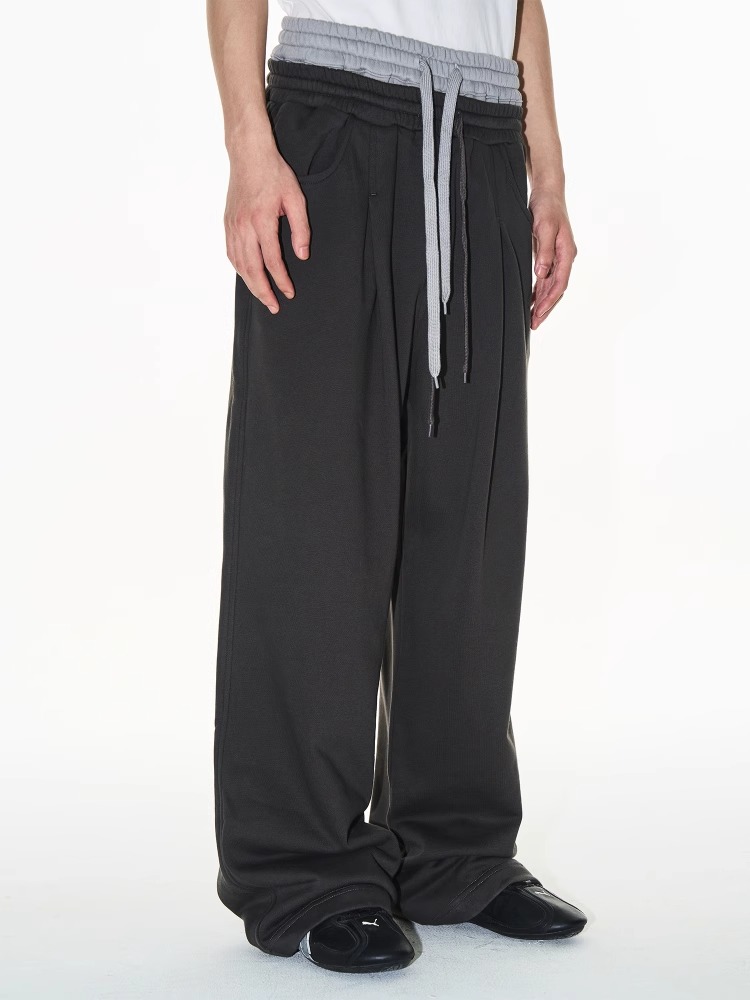 EXITMODE BY BLINDNOPLAN Double-Waist Pleated Sweatpants