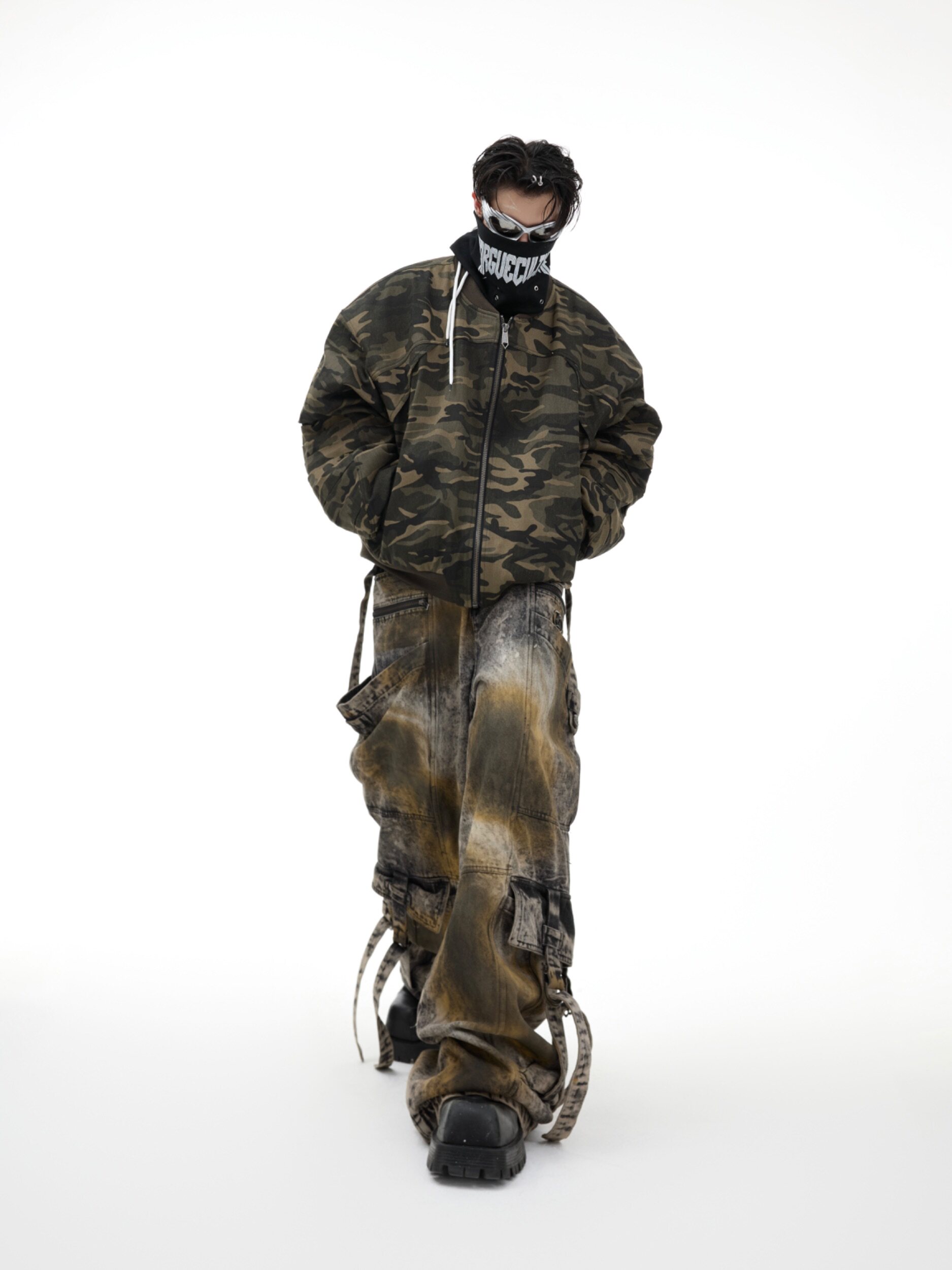 Hand-Painted Graffiti Oversized Pocket Jacket