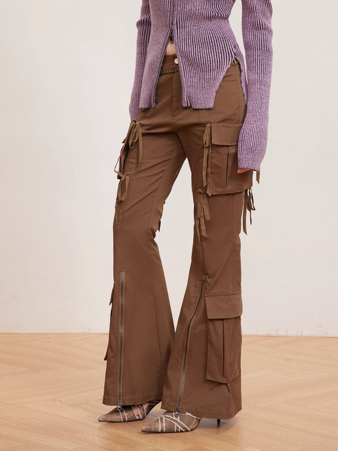 AUGENWEIDE 23AW CARGO FLARED PANTS