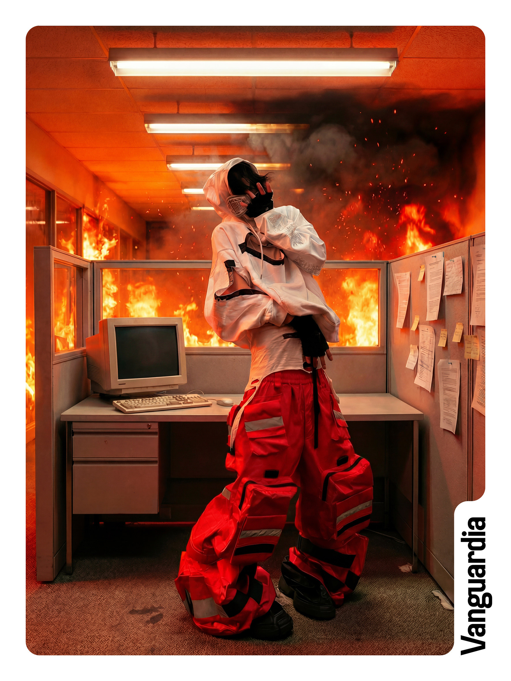Reflective-Stripe Concept Cargo Pants