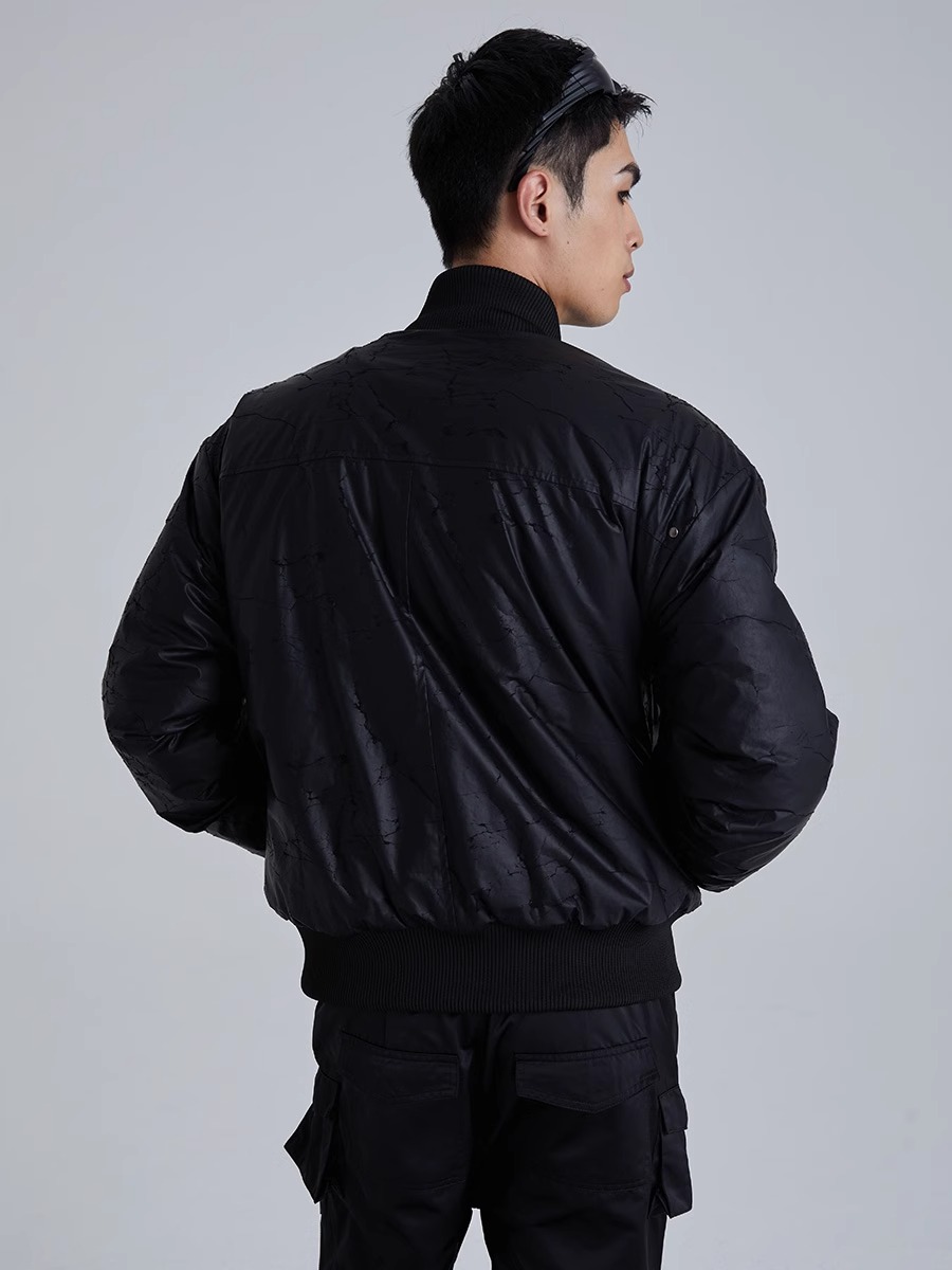 RVANGUARD 23AW CRACKED LEATHER  AIR FORCE PADDED JACKET