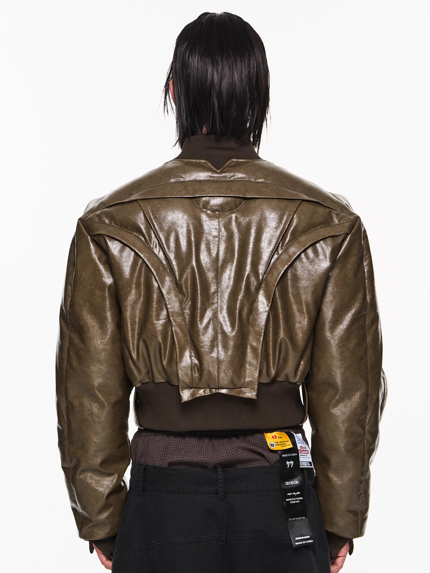 BLINDNOPLAN 23AW Half-circle Ring Overlapping MA-1 Cotton-padded Jacket