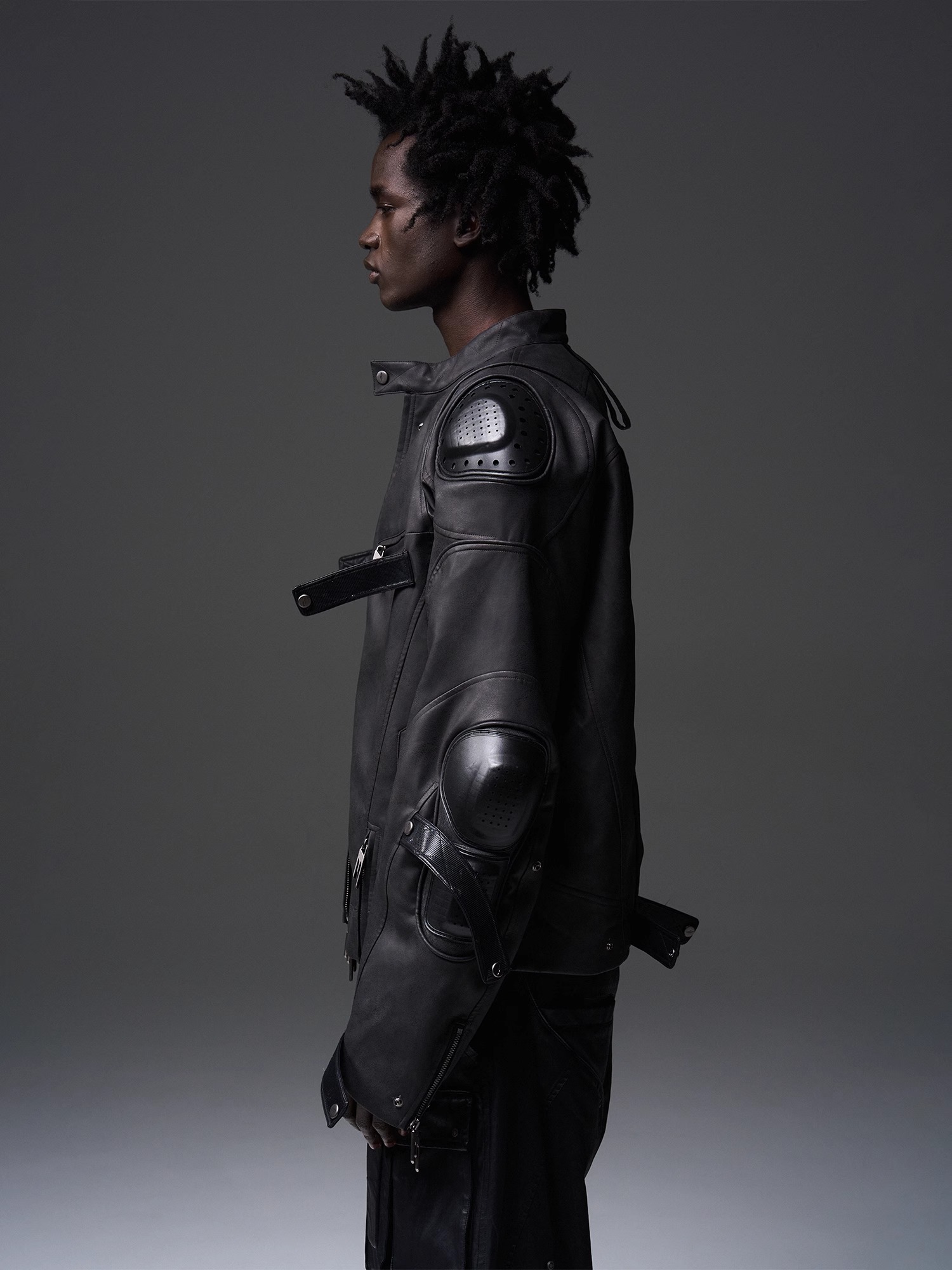 BLINDNOPLAN x BLACK8 24SS Heavy-duty Armor Apparatus Motorcycle Jacket