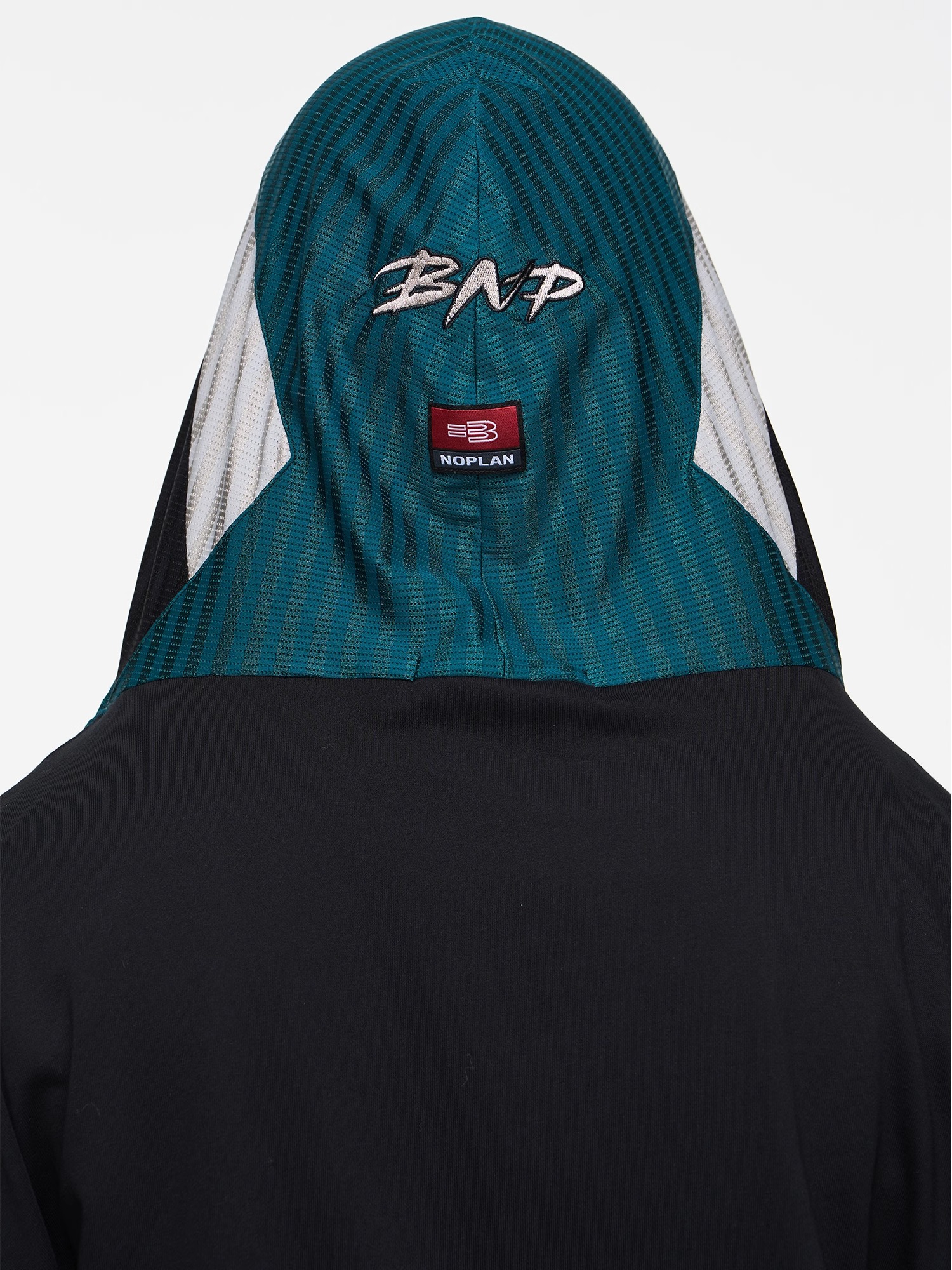 BLINDNOPLAN 24SS Color-blocked Mesh Sports Overlay Hoodie