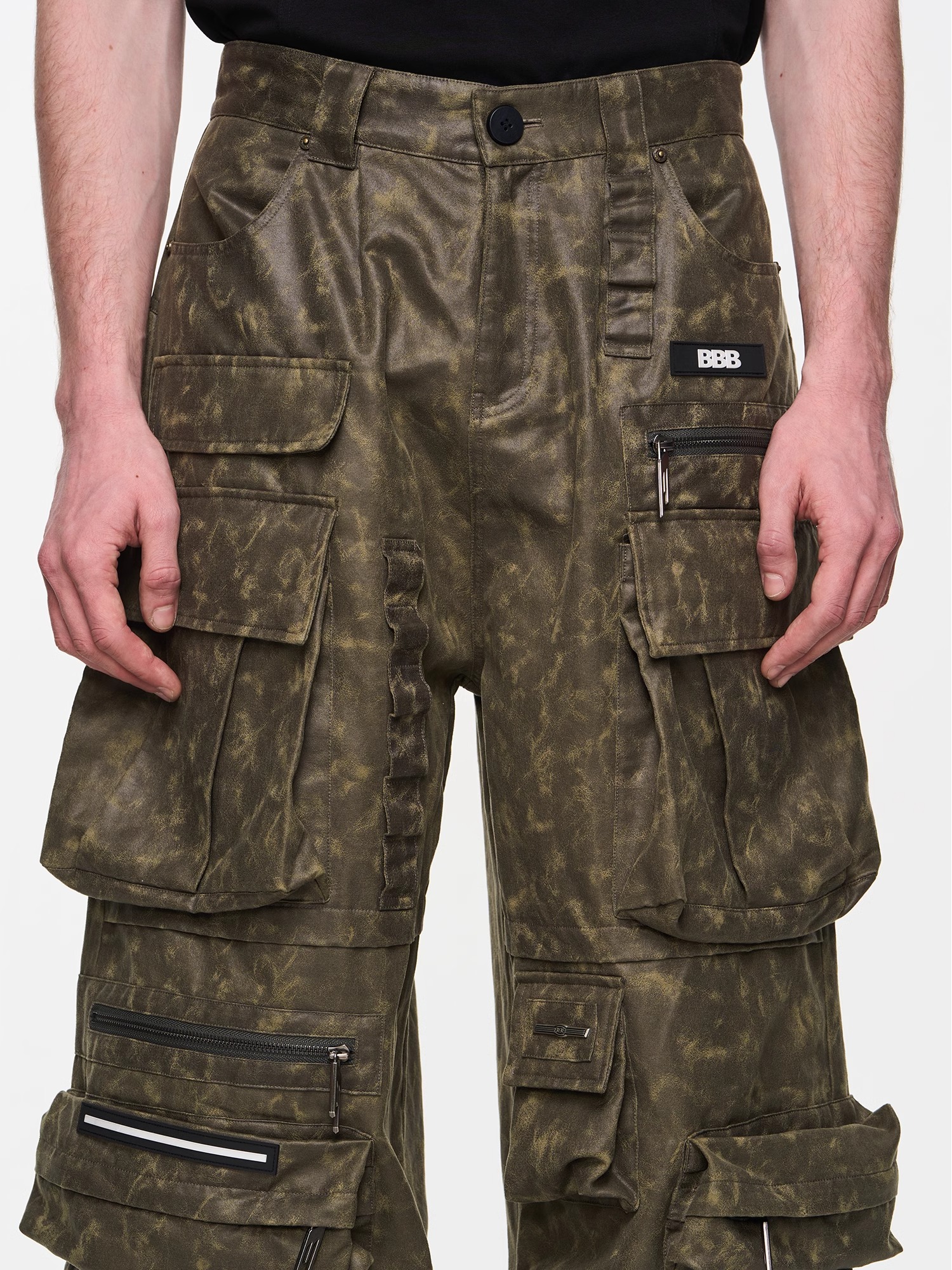 BLINDNOPLAN 24SS Heavy-duty Pocketed Green Work Pants
