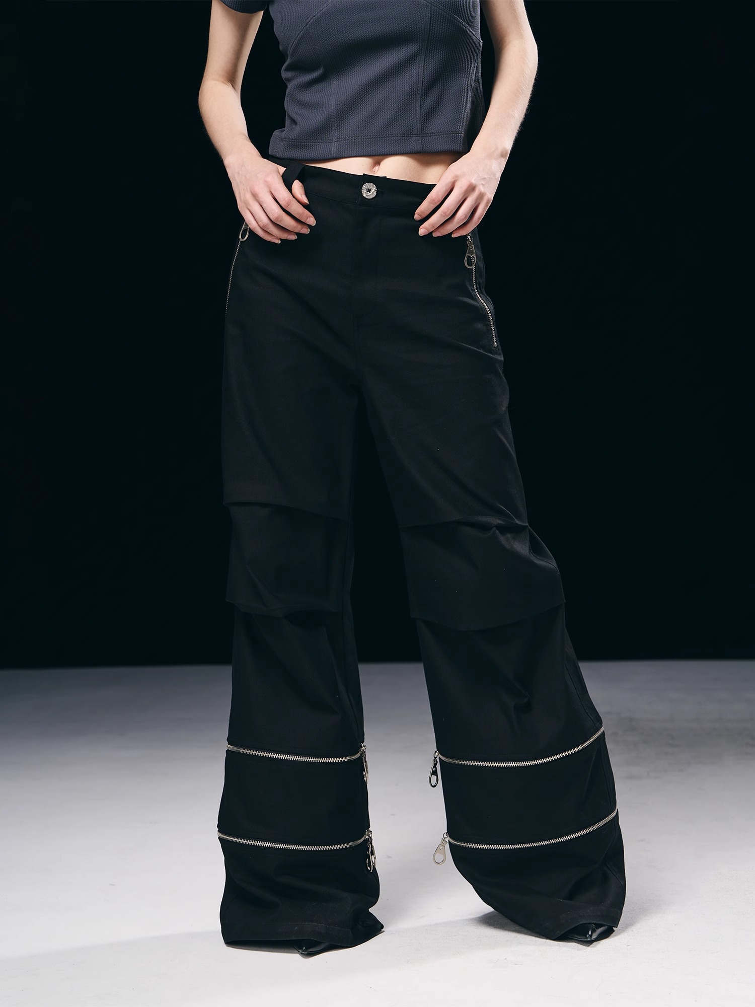 BORON ATOMS 23SS Double-Zip Plasticity Contour Pants