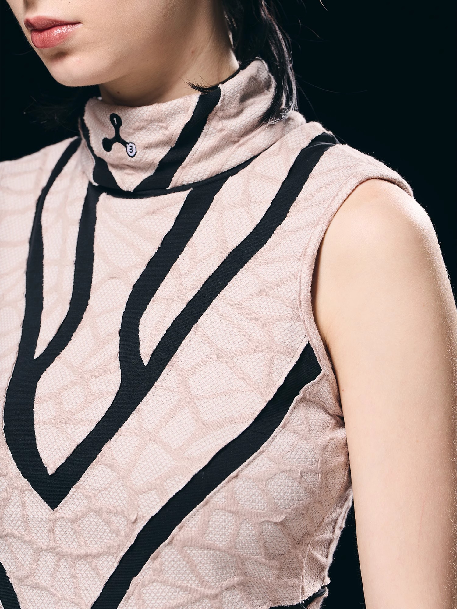 BORON ATOMS 23SS Patchwork Cut Texture Tank