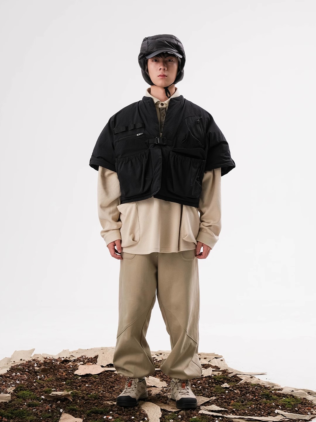 HALCYON 22AW Bubble Gauze Puffer Vest