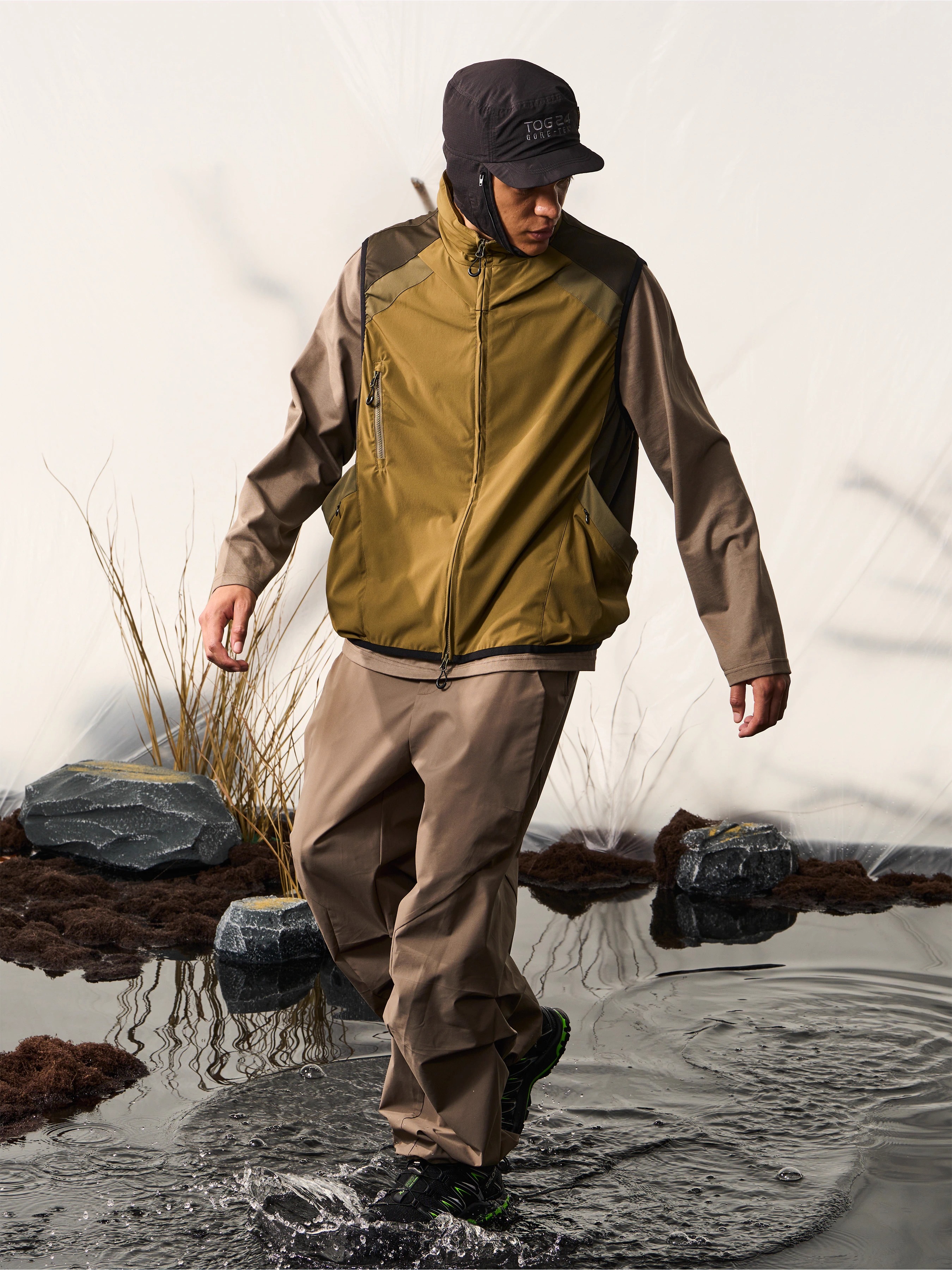 HALCYON 23AW 3-in-1 Chiffon Parachute Pants