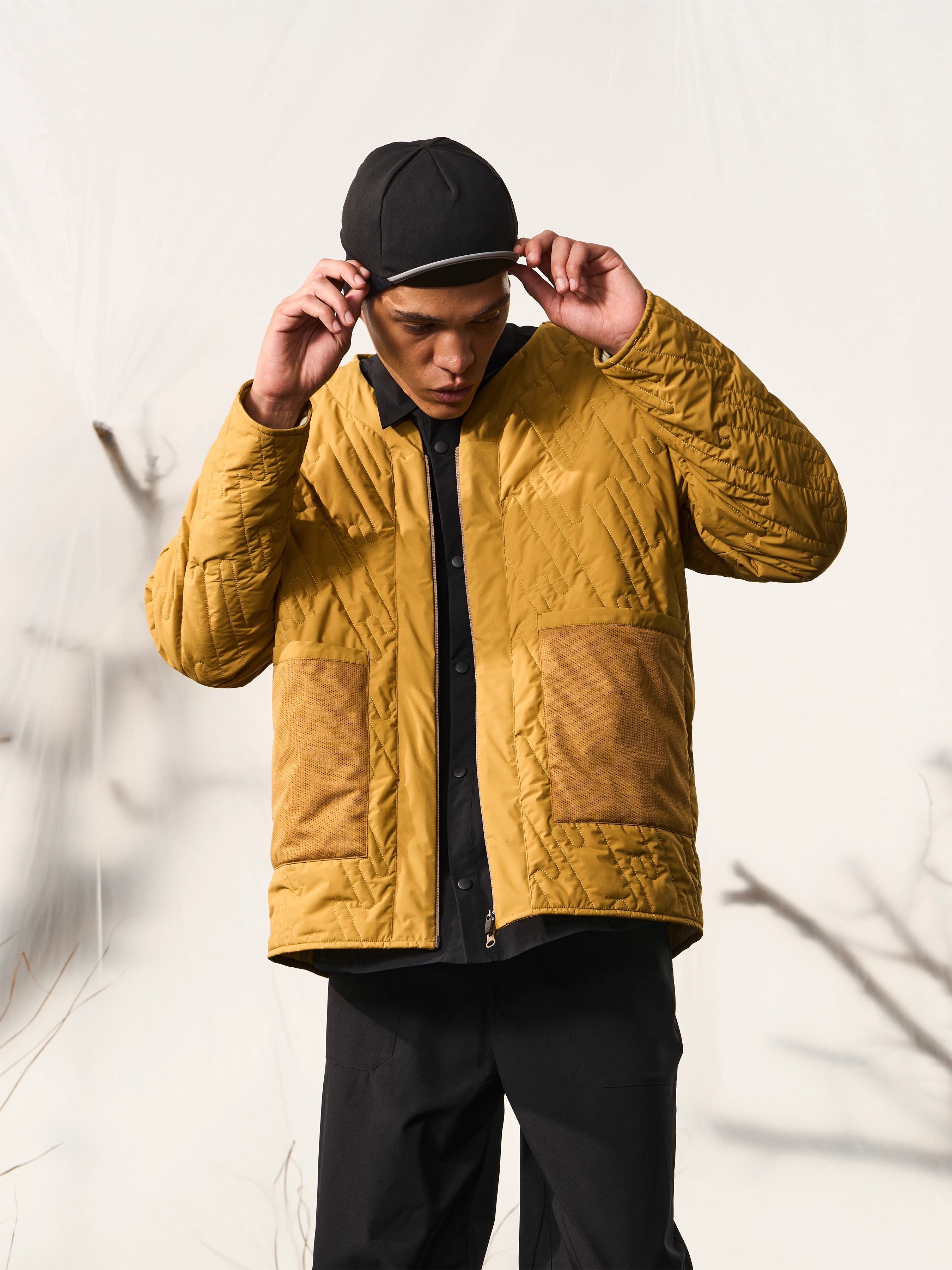 HALCYON 23AW Double-sided Dual-color New Snowli Stitching Jacket