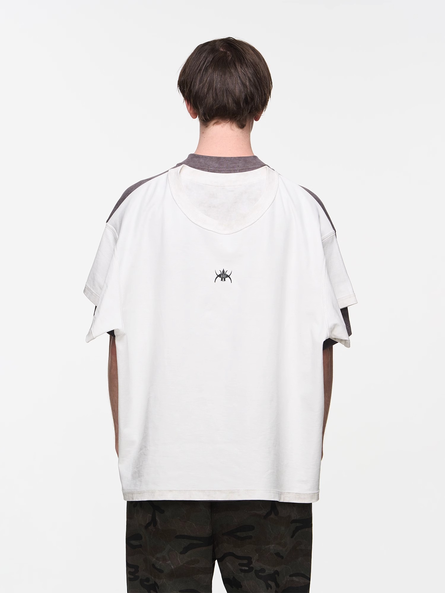 BLINDNOPLAN 24SS Worn-out Wanderer Double-layer Multi-wearing T-shirt