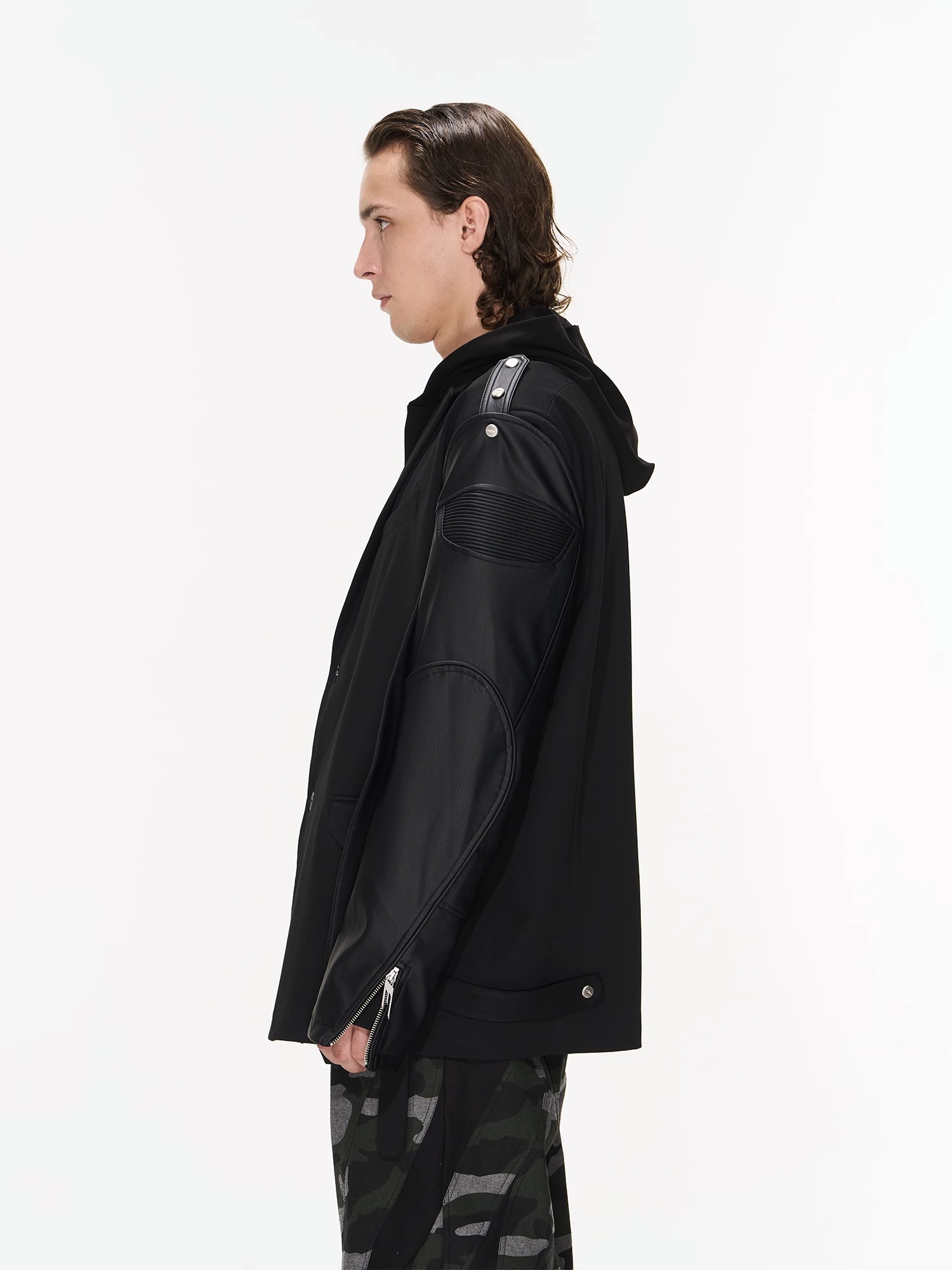 BLINDNOPLAN 23AW 双形态秋季排扣纯色宽松西装外套