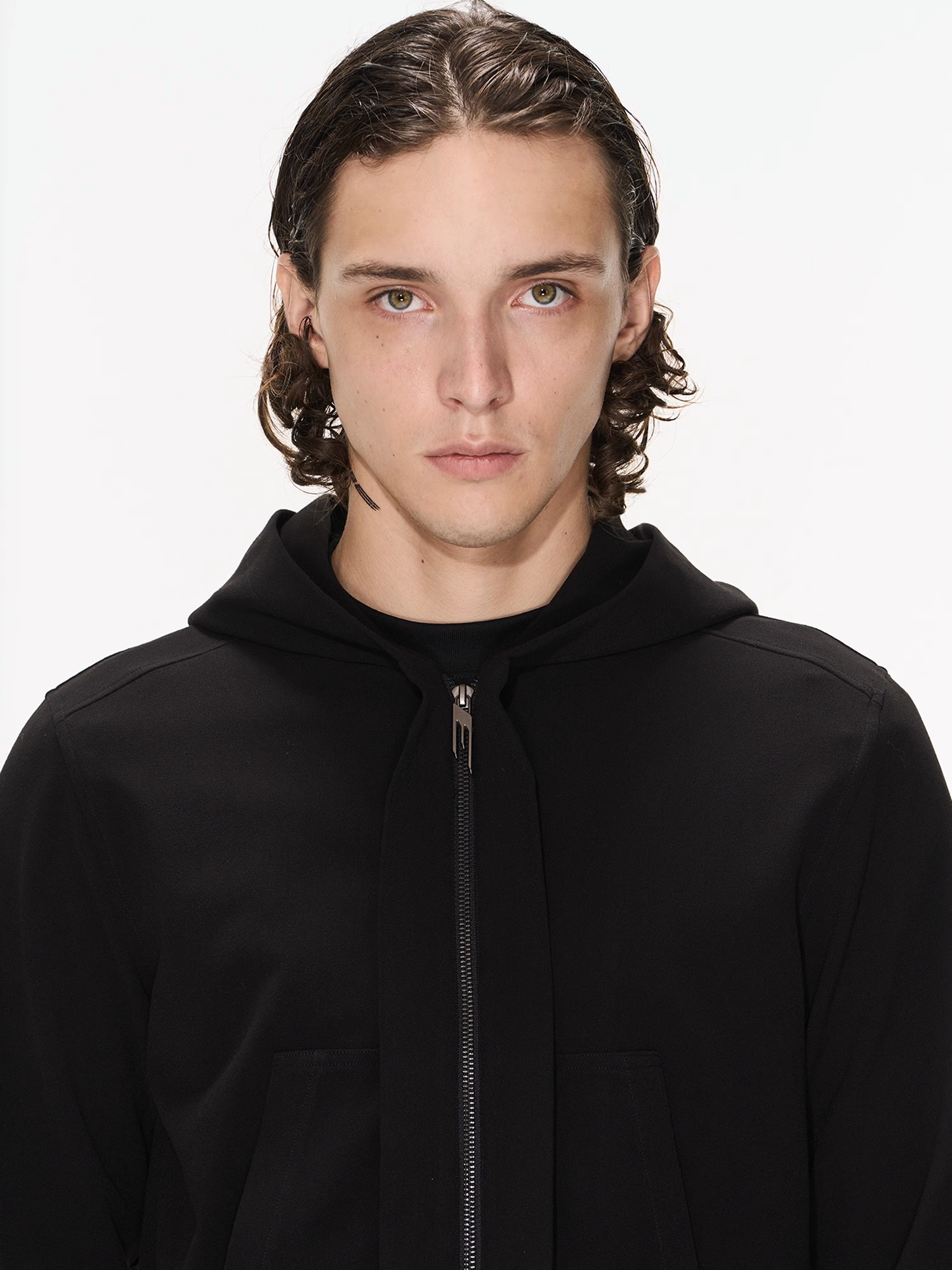 BLINDNOPLAN 23AW 立体飞褊短款基础宽松连帽开衫卫衣