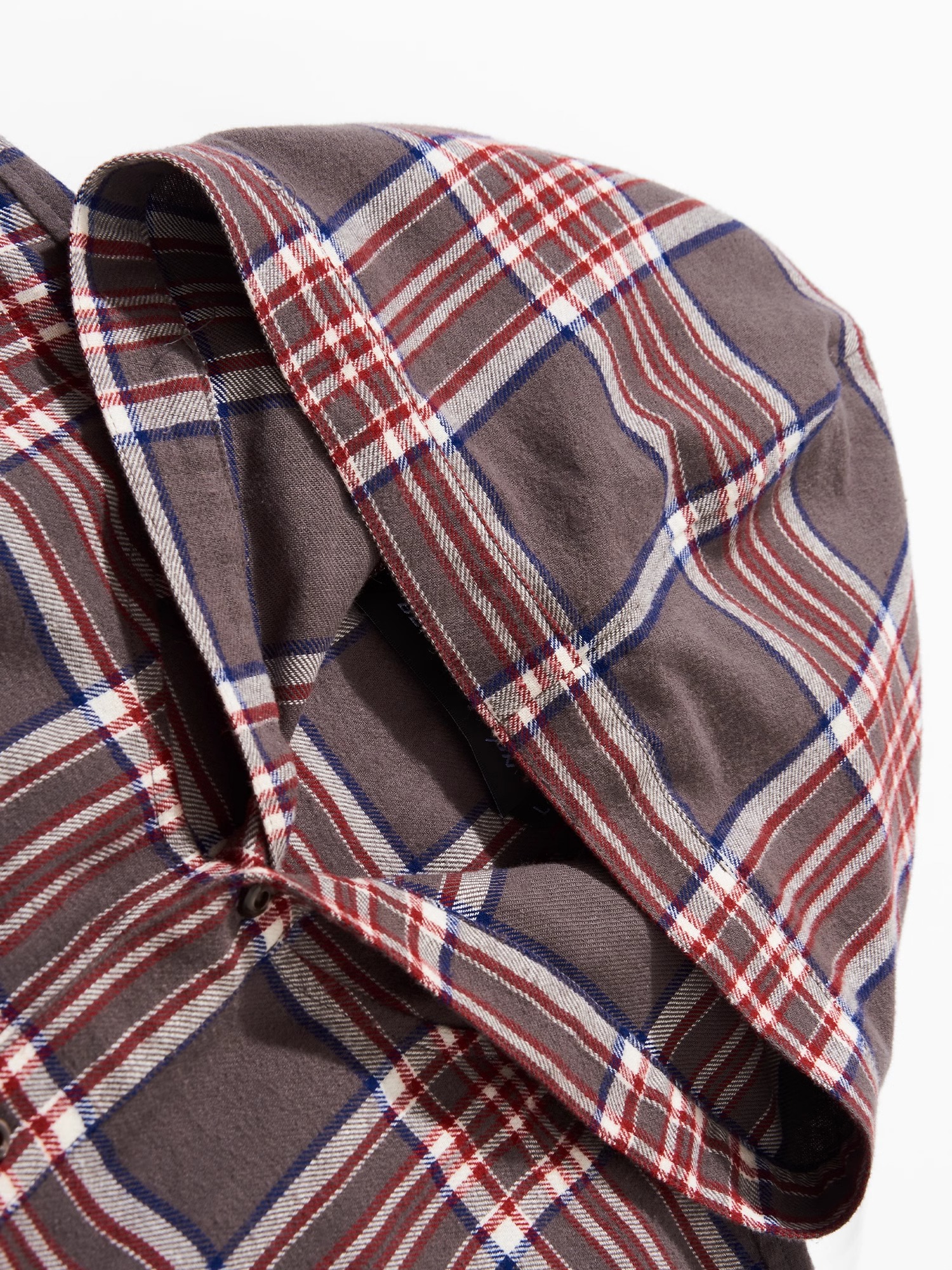 BLINDNOPLAN 24AW Metal Chain Accent Plaid Shirt