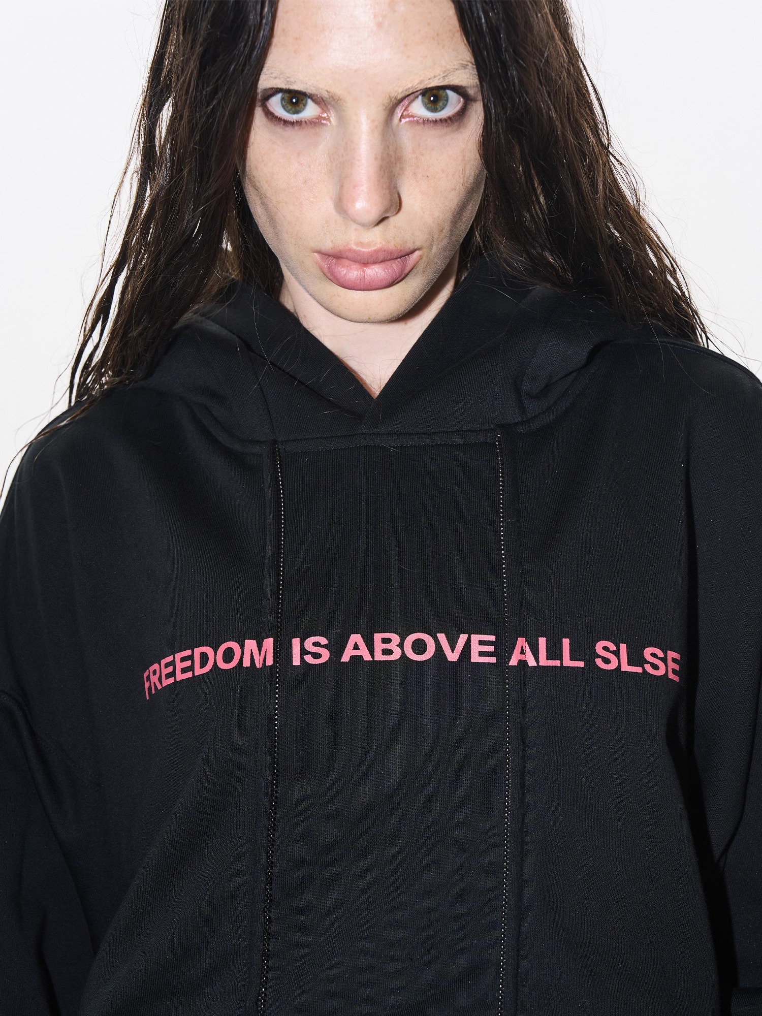 EXITMODE BY BLINDNOPLAN 24AW Fake Double-Layered Printed Hoodie