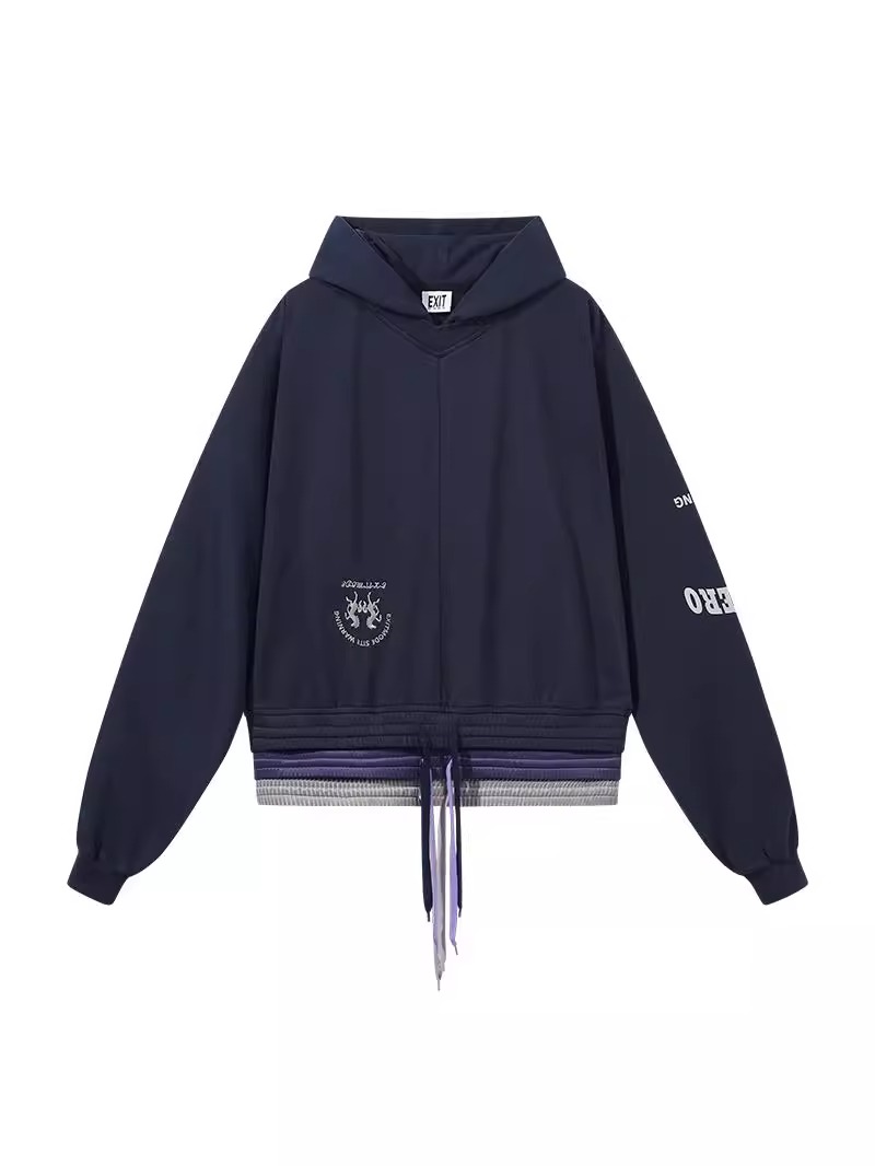 EXITMODE BY BLINDNOPLAN Multi-Layered Waistband Hoodie