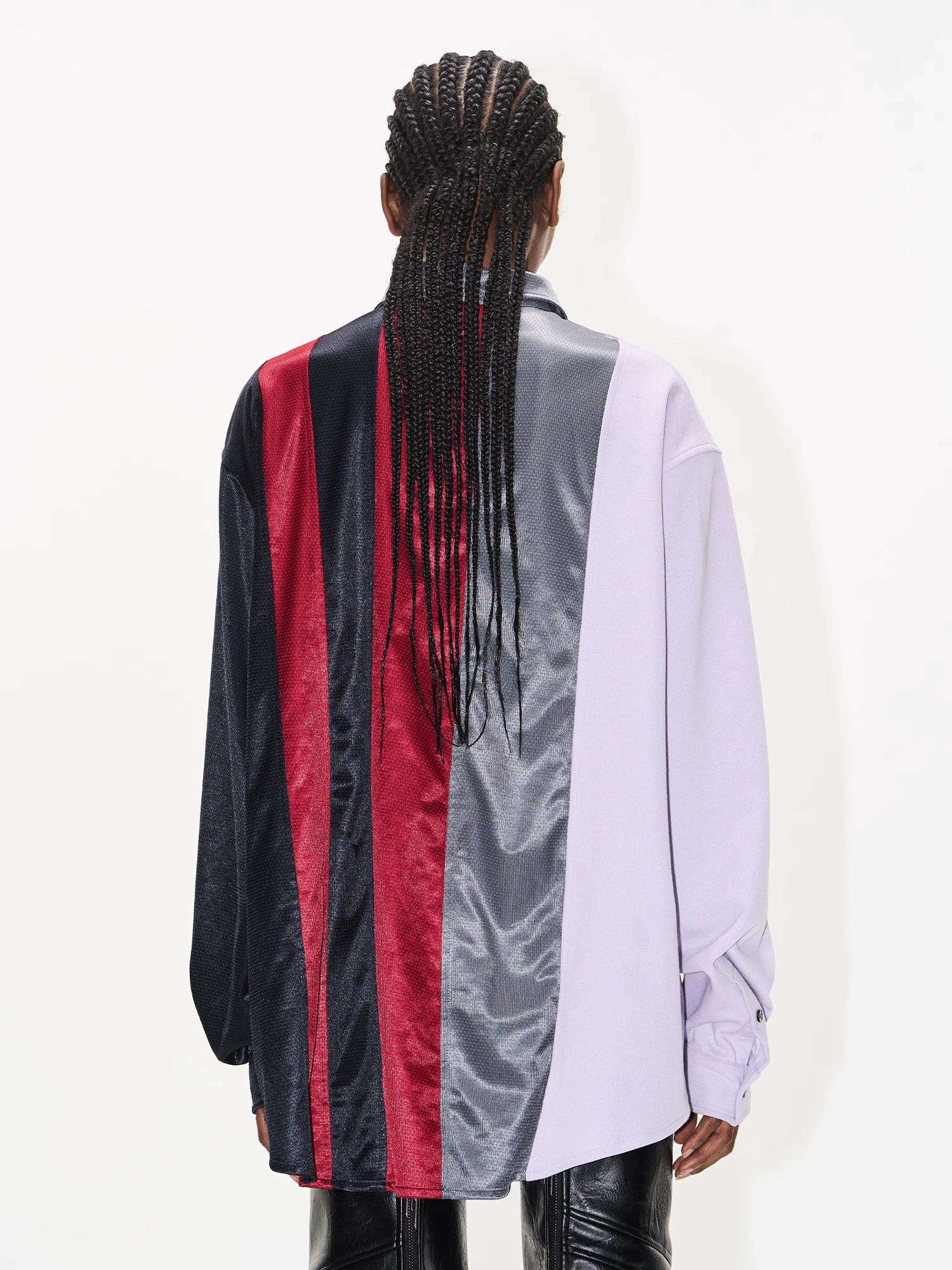 EXITMODE BY BLINDNOPLAN Color-Block Sports Badge Embroidered Shirt