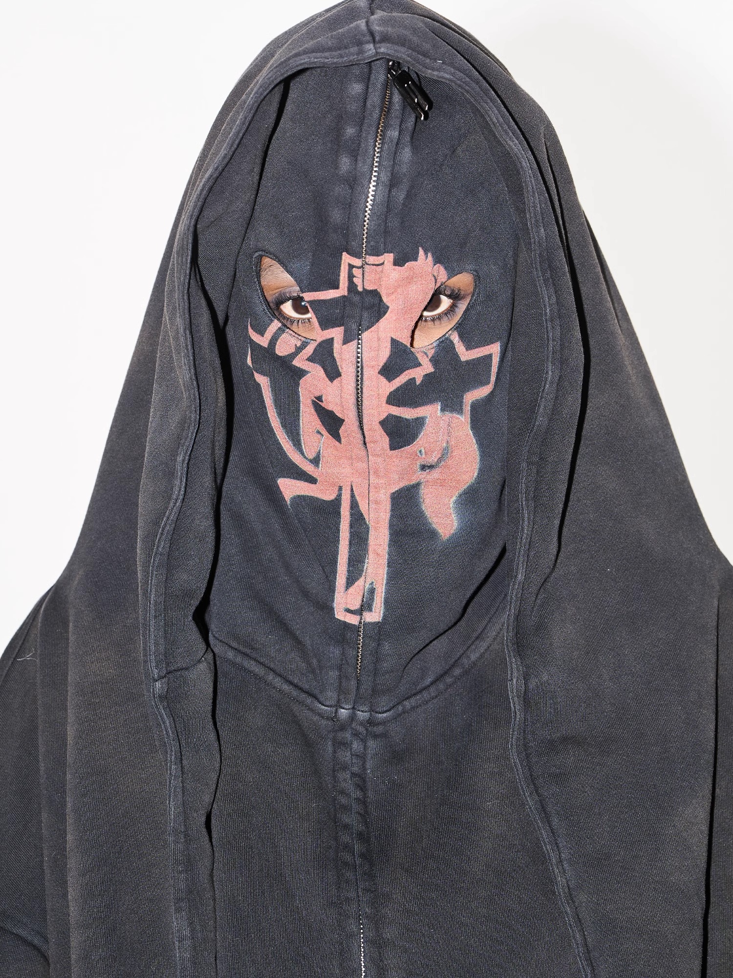 EXITMODE BY BLINDNOPLAN Crusader Horse Mask Washed Hoodie