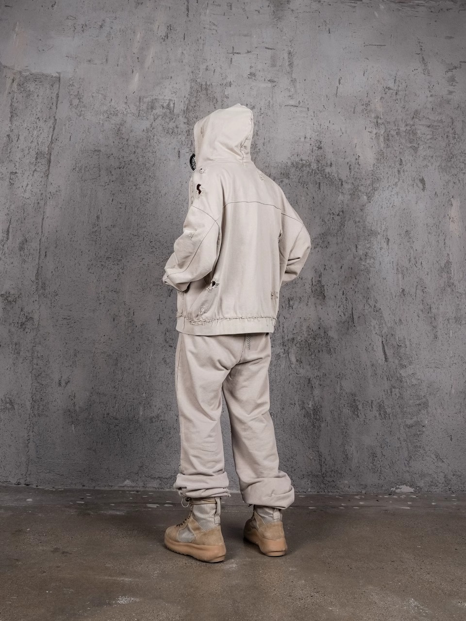 UNDERWATER Wasteland Distressedzip-up Hoodie