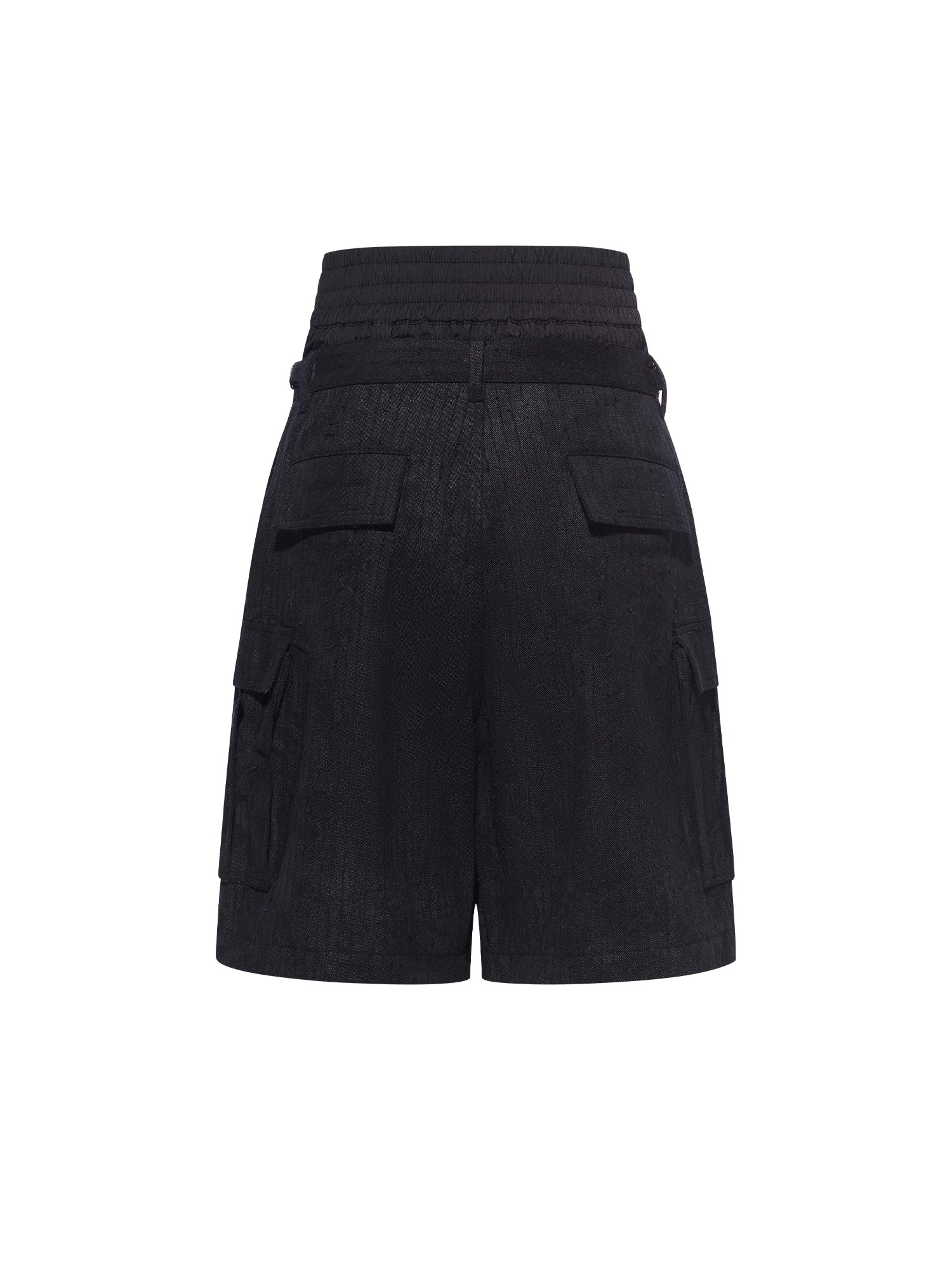 BORON ATOMS Double Waist Multi-Pocket Cargo Pants