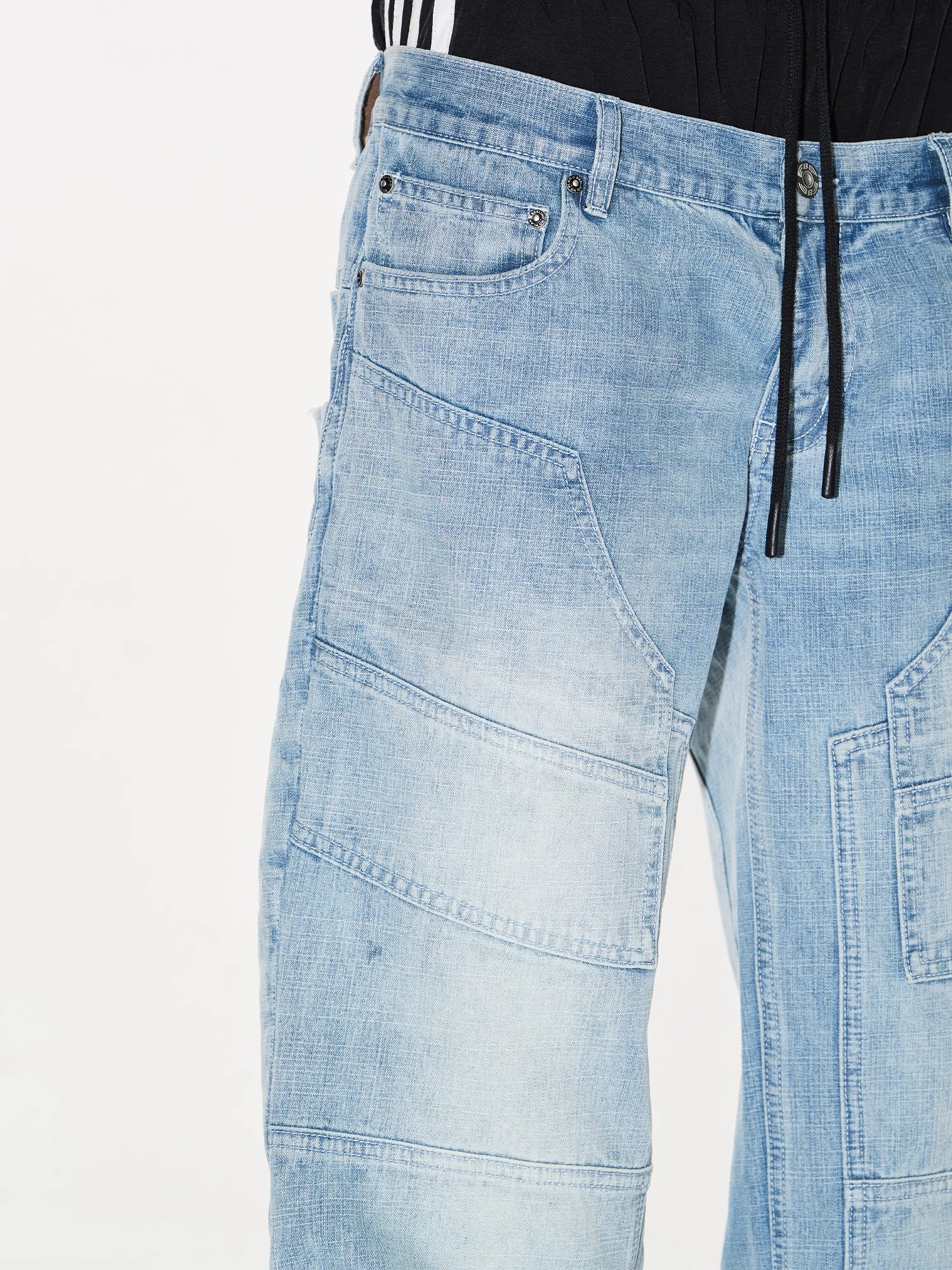 EXITMODE BY BLINDNOPLAN Dual-Waist Sports Denim Deconstructed Lumber Pants