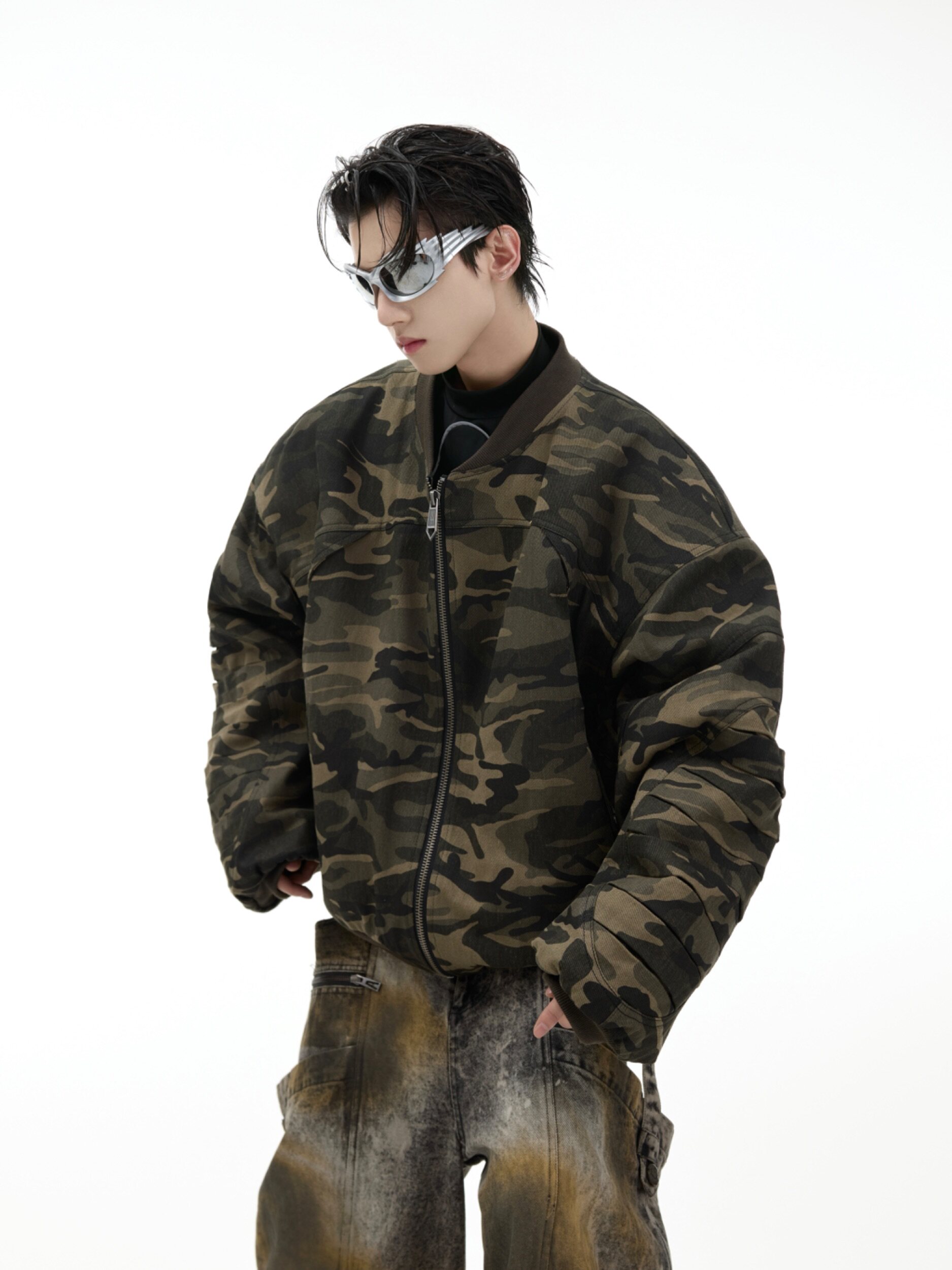 Hand-Painted Graffiti Oversized Pocket Jacket