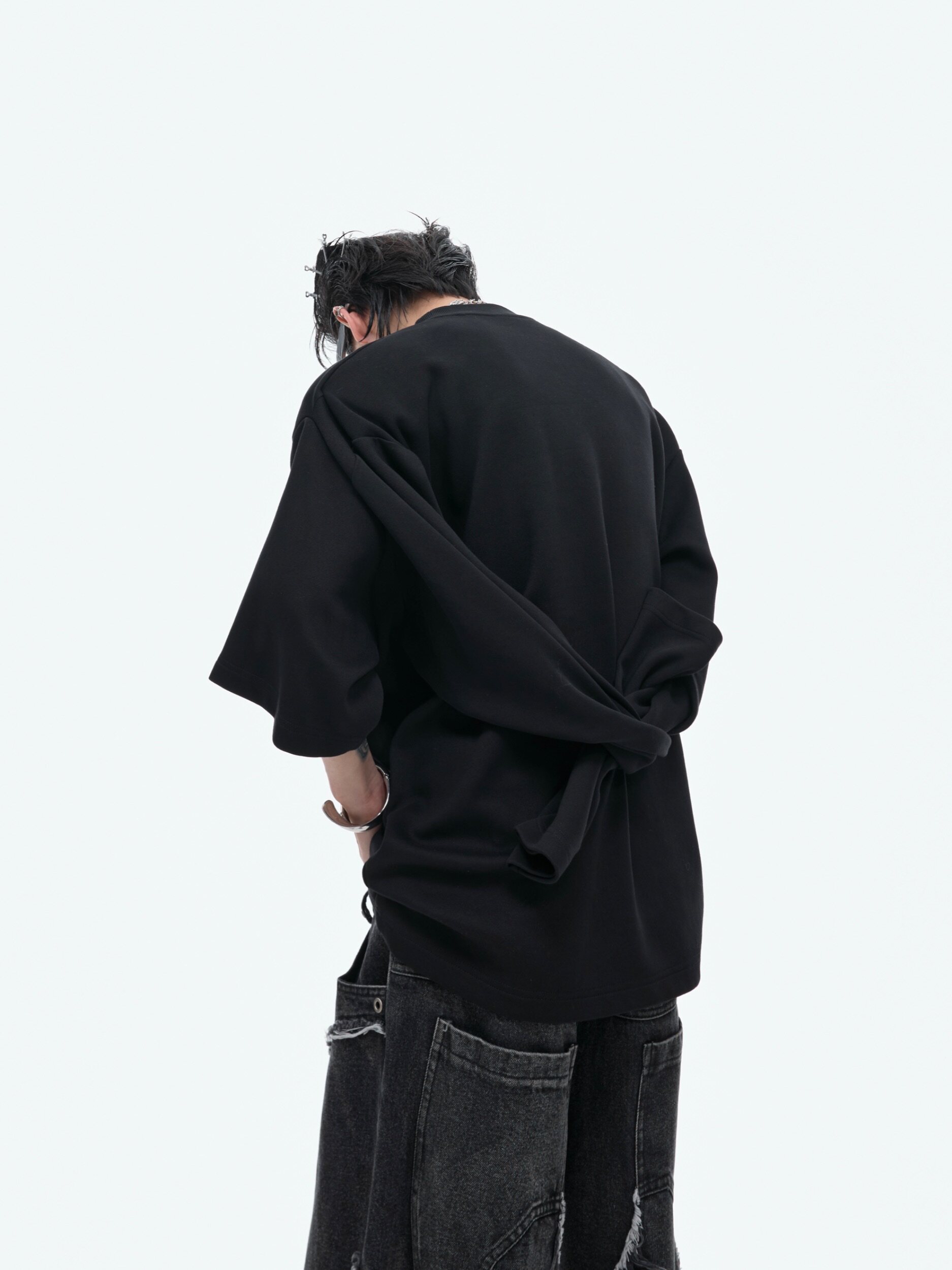 Deconstructed Color-Block Patchwork Sweatshirts