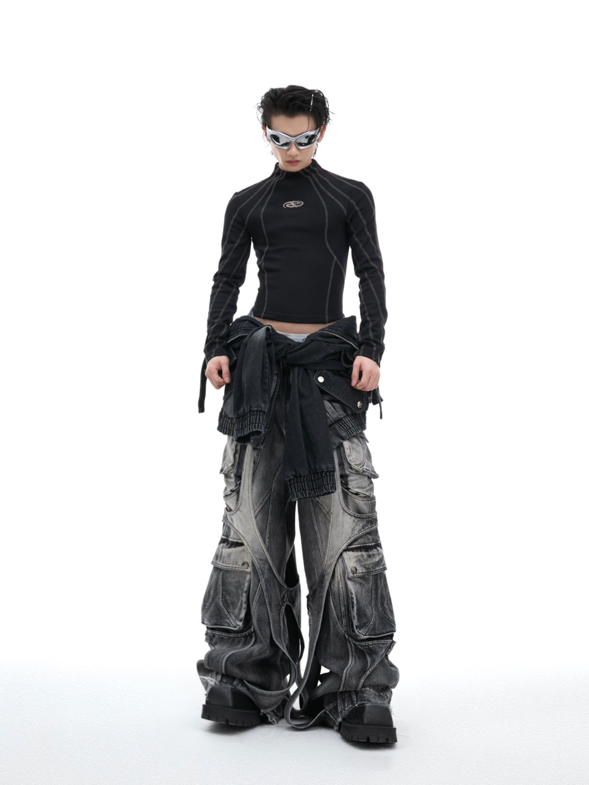 Deconstructed Irregular Long Sleeve T-Shirt