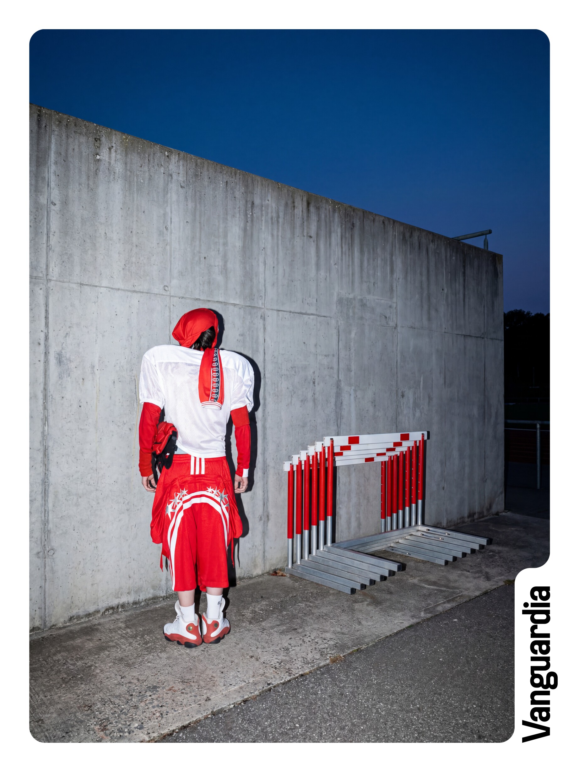 “Red Tide“ Double-Waist Deconstructed Mesh Pants