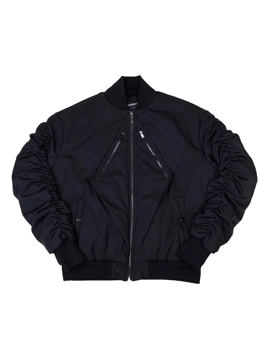 RVANGUARD 21AW ZIPPERED PATCHWORK BOMBER COTTON-PADDED JACKET