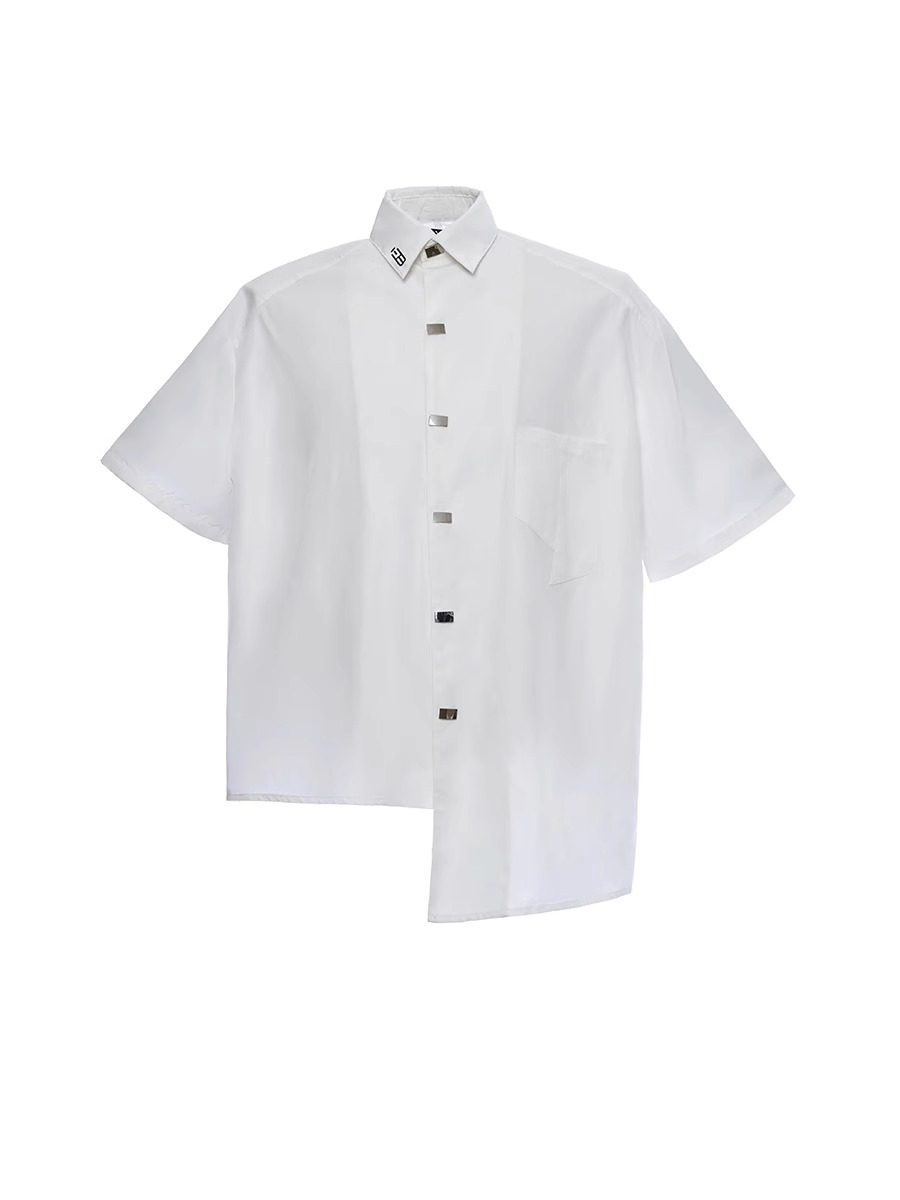 RVANGUARD 22SS ASYMMETRICAL CUT ICE SILK SHIRT