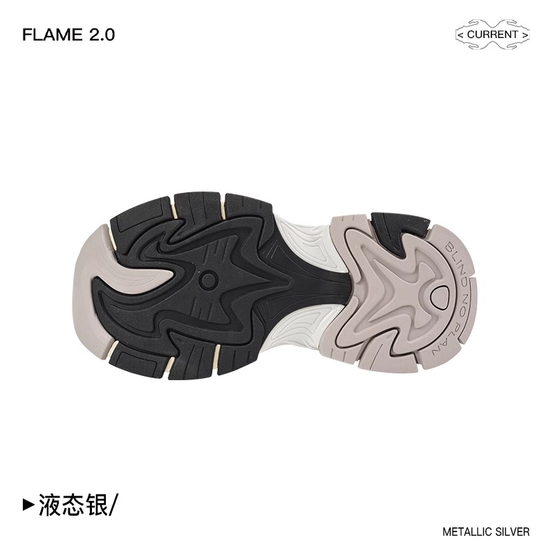 BLINDNOPLAN FLAME 2.0 Metallic Silver Sneakers