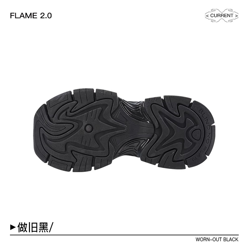 BLINDNOPLAN FLAME 2.0 Worn-out Black Sneakers
