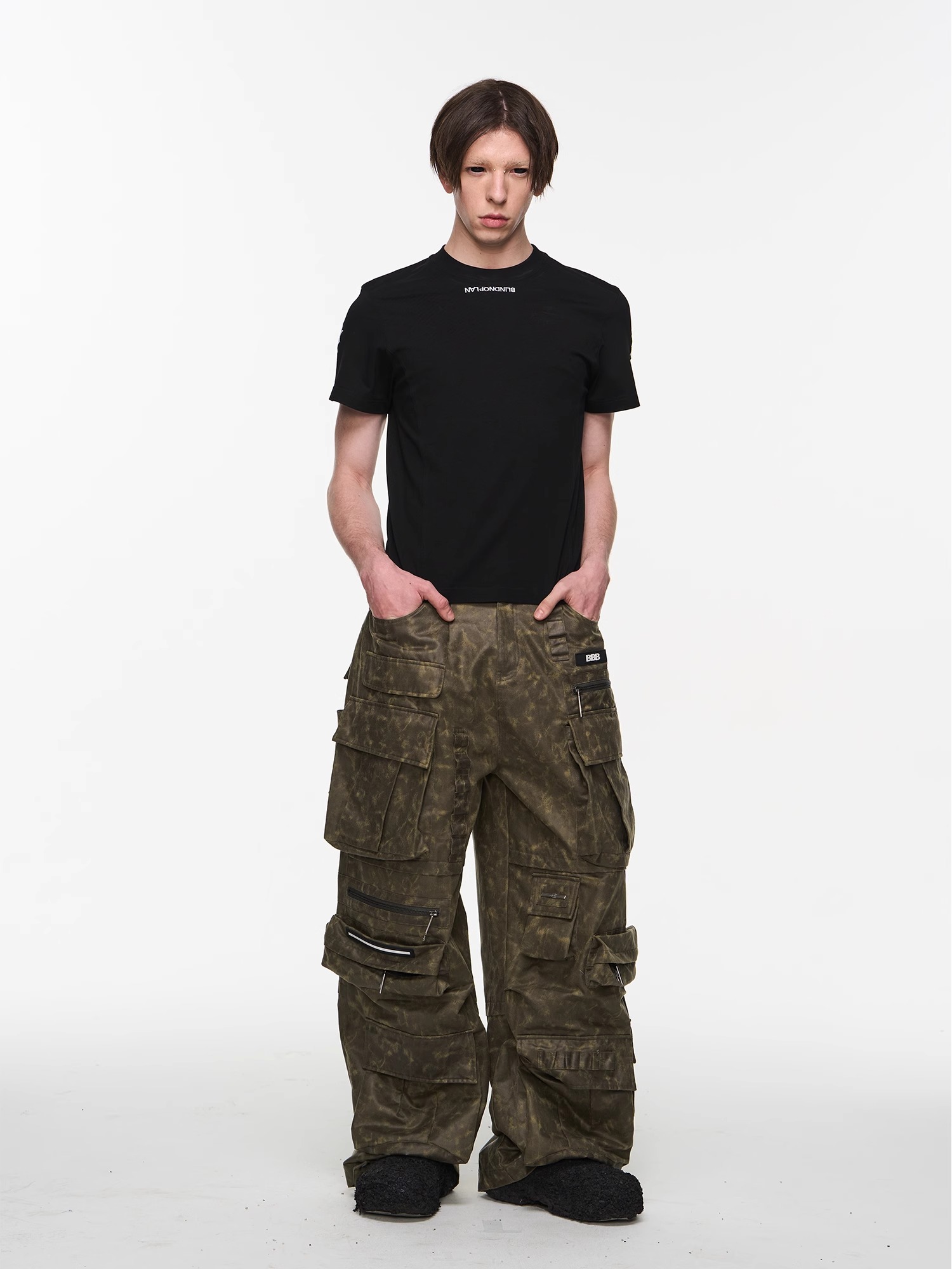 BLINDNOPLAN 24SS Heavy-duty Pocketed Green Work Pants