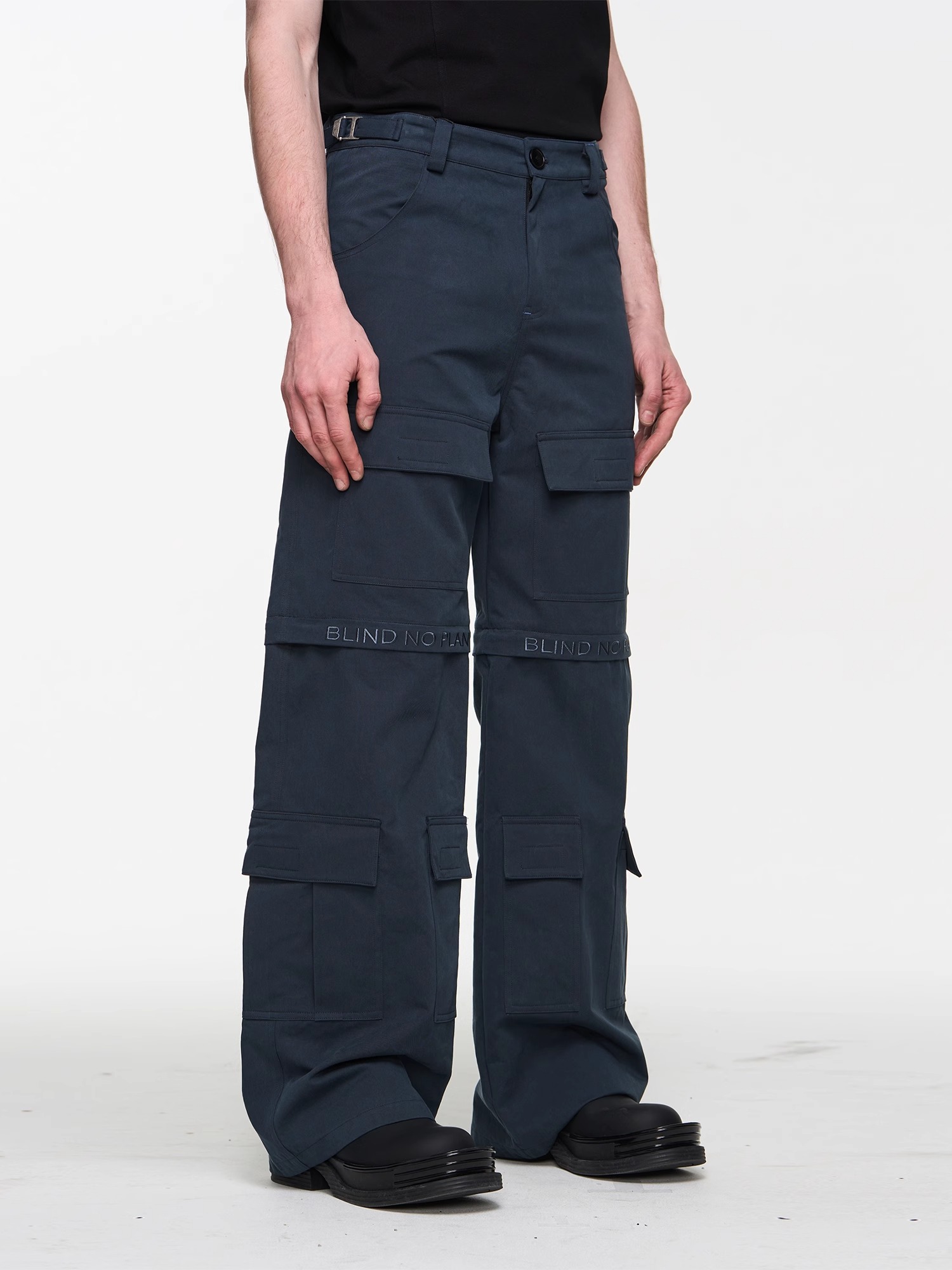 BLINDNOPLAN 24SS Two-tone Detachable Pocket Work Pants