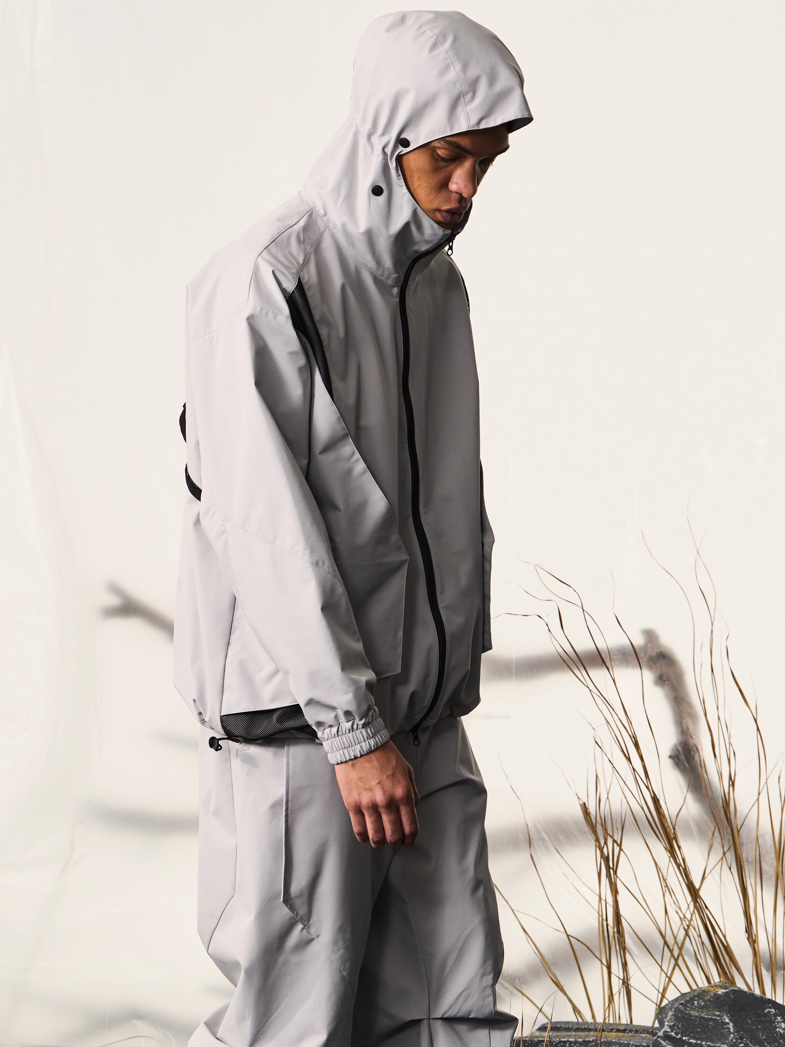 HALCYON 23AW 3-in-1 Waterproof Windproof Face Covering Shell Jacket