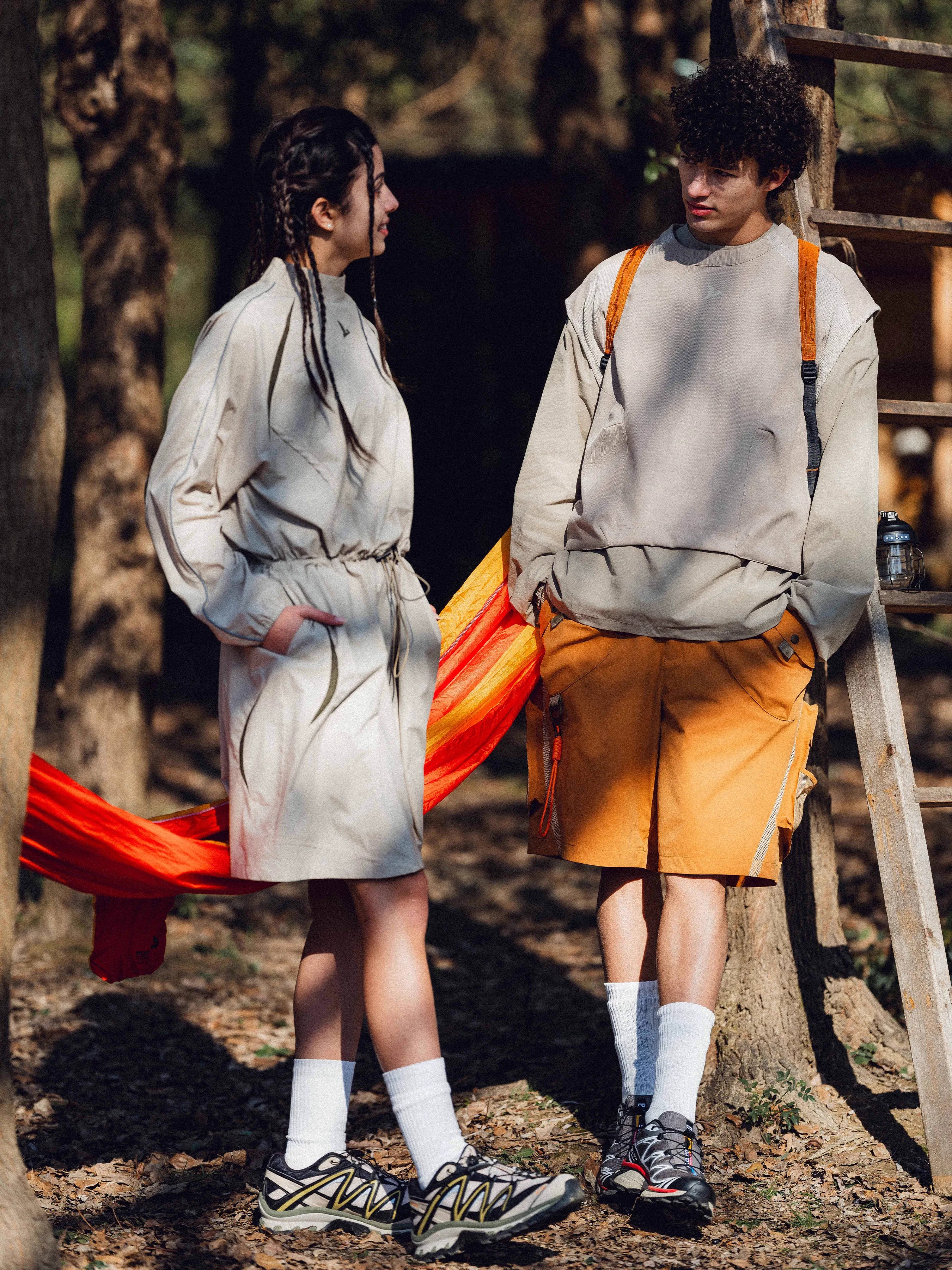 HALCYON 24SS Long-Sleeve Breathable Patchwork Dress