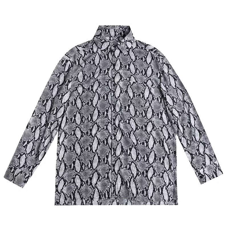 NormCoreMoment 19SS Snake Print Long-sleeve Shirt