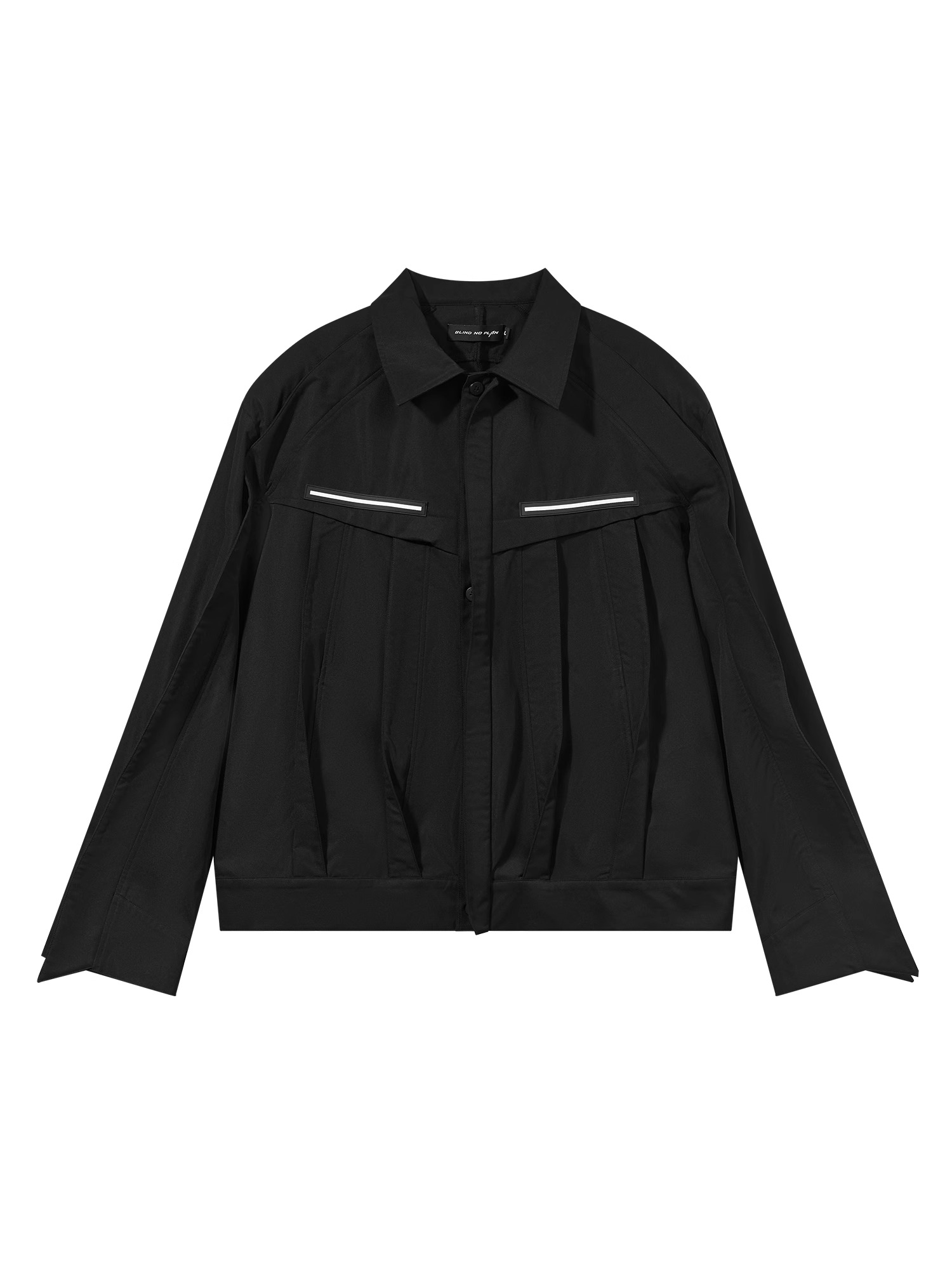 BLINDNOPLAN 23AW 纯色立体拼接翻领飞褊宽松秋季夹克外套