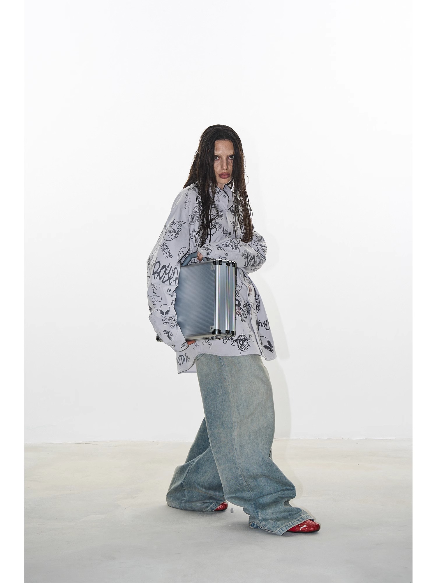 EXITMODE BY BLINDNOPLAN 24AW Graffiti Shirt